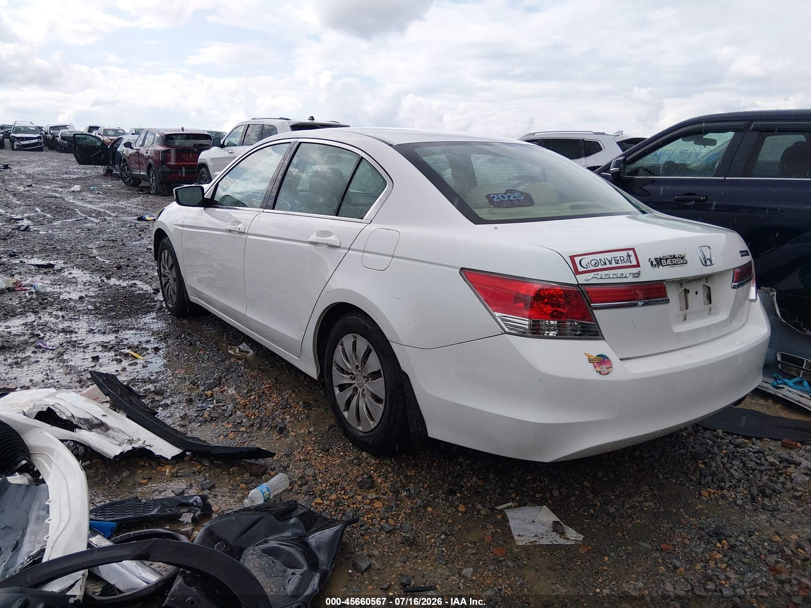 2011 Honda Accord 2.4 Lx White vin: 1HGCP2F37BA106661