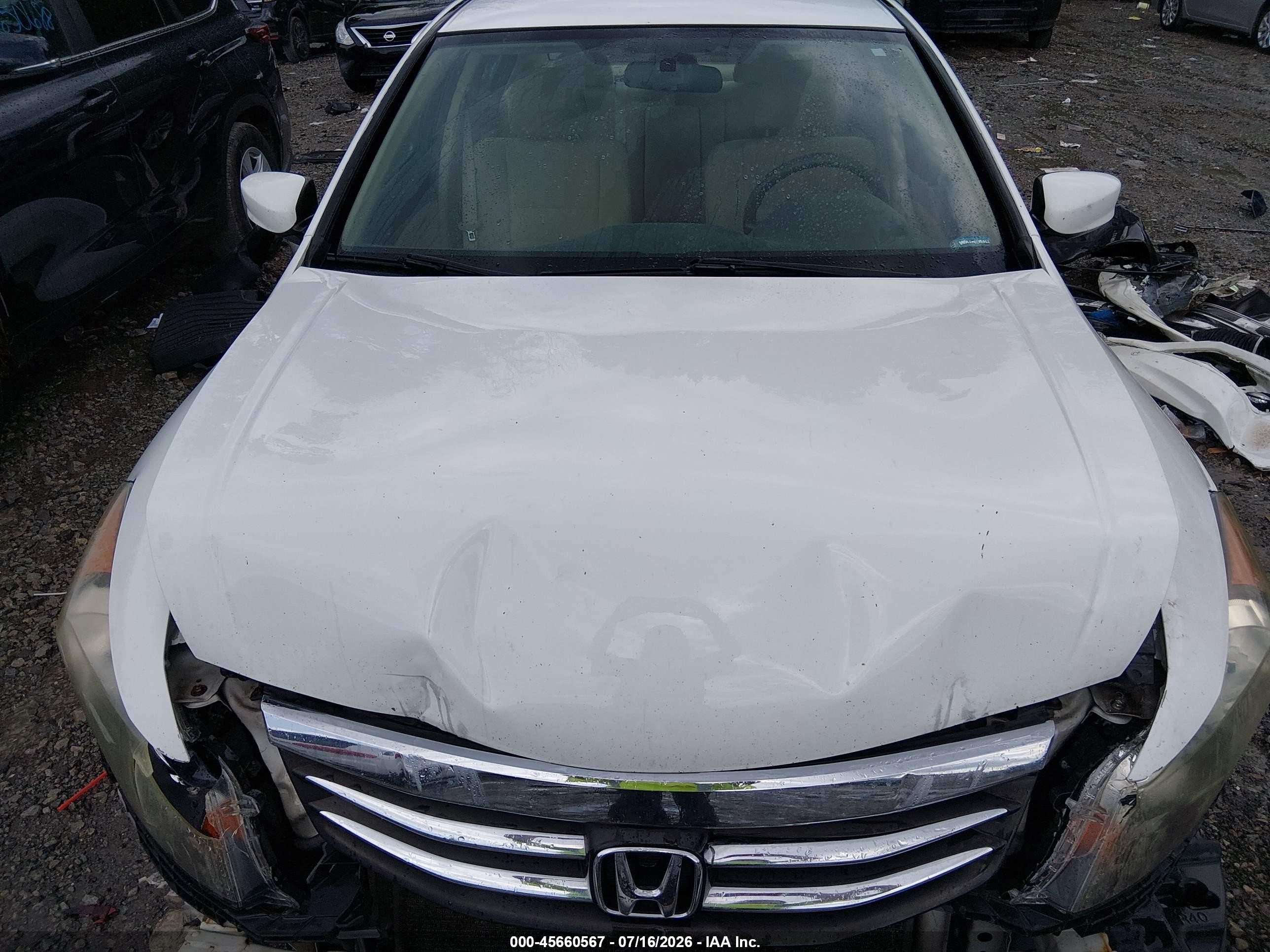 2011 Honda Accord 2.4 Lx White vin: 1HGCP2F37BA106661