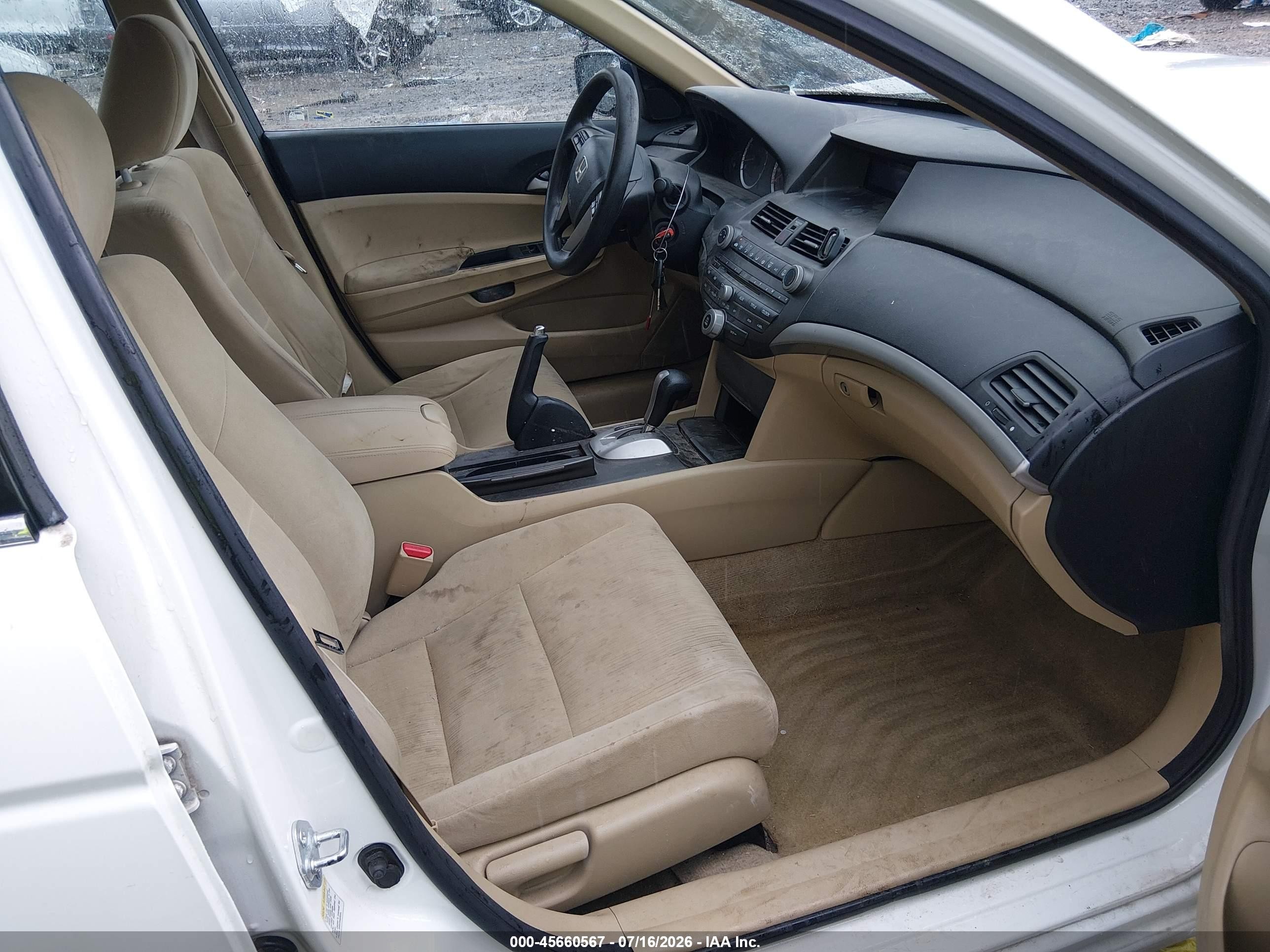 2011 Honda Accord 2.4 Lx White vin: 1HGCP2F37BA106661