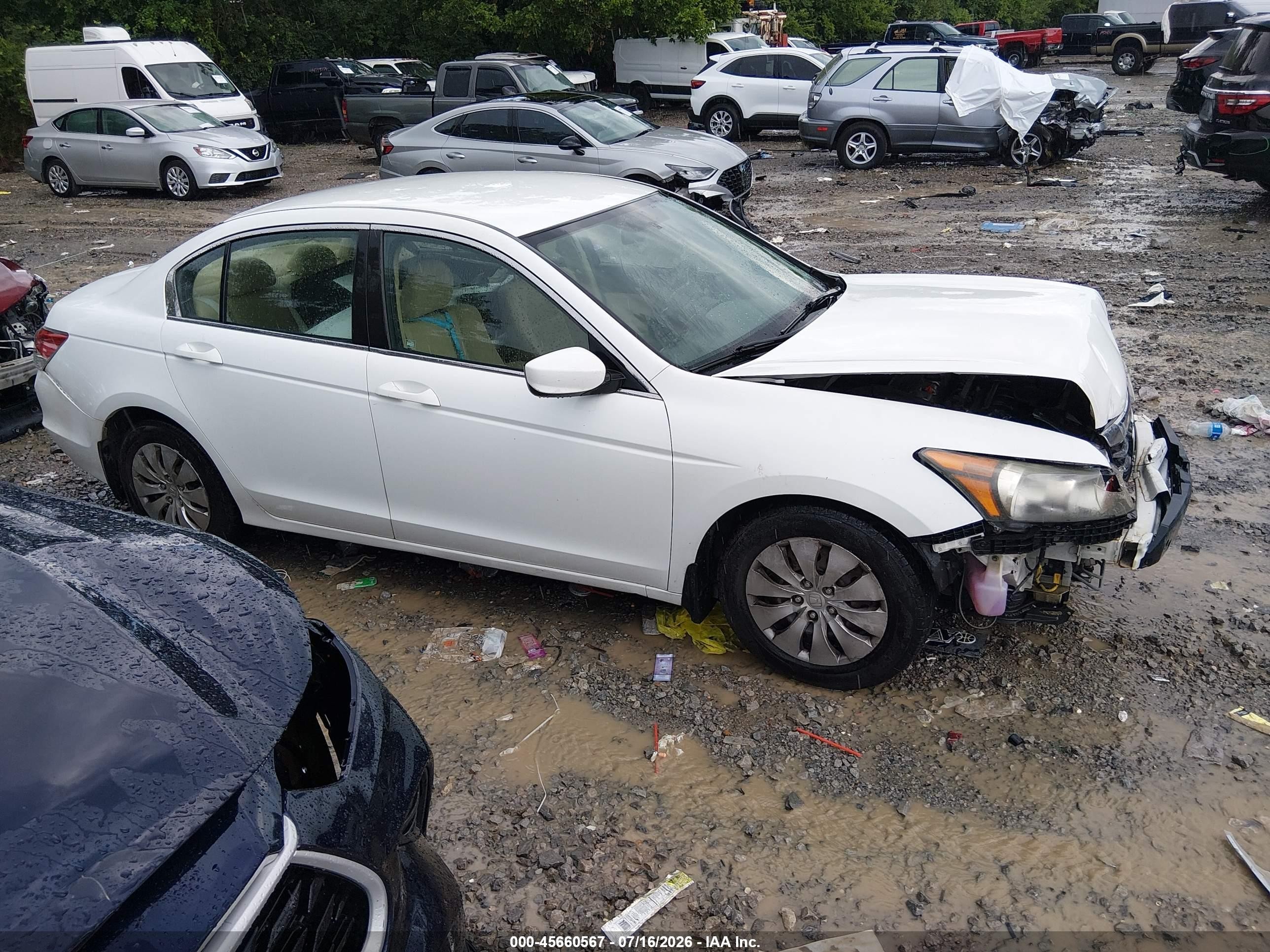 2011 Honda Accord 2.4 Lx White vin: 1HGCP2F37BA106661
