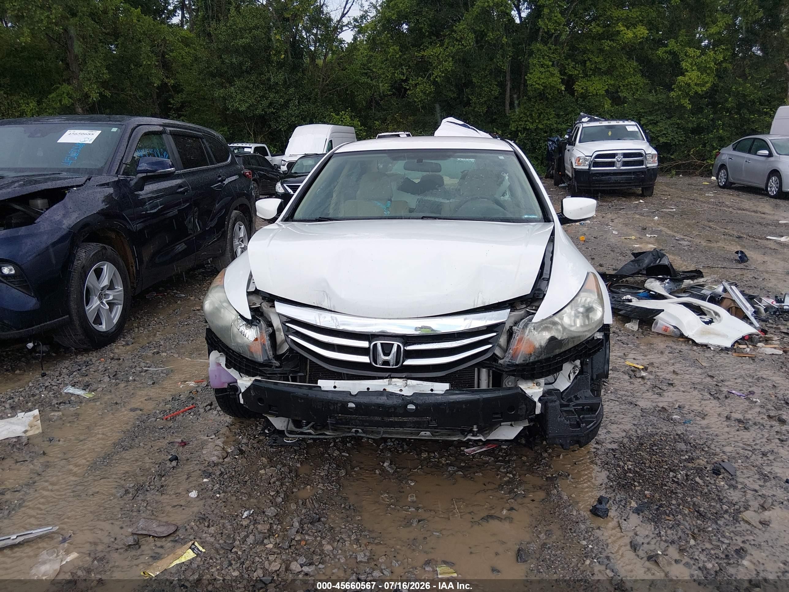 2011 Honda Accord 2.4 Lx White vin: 1HGCP2F37BA106661