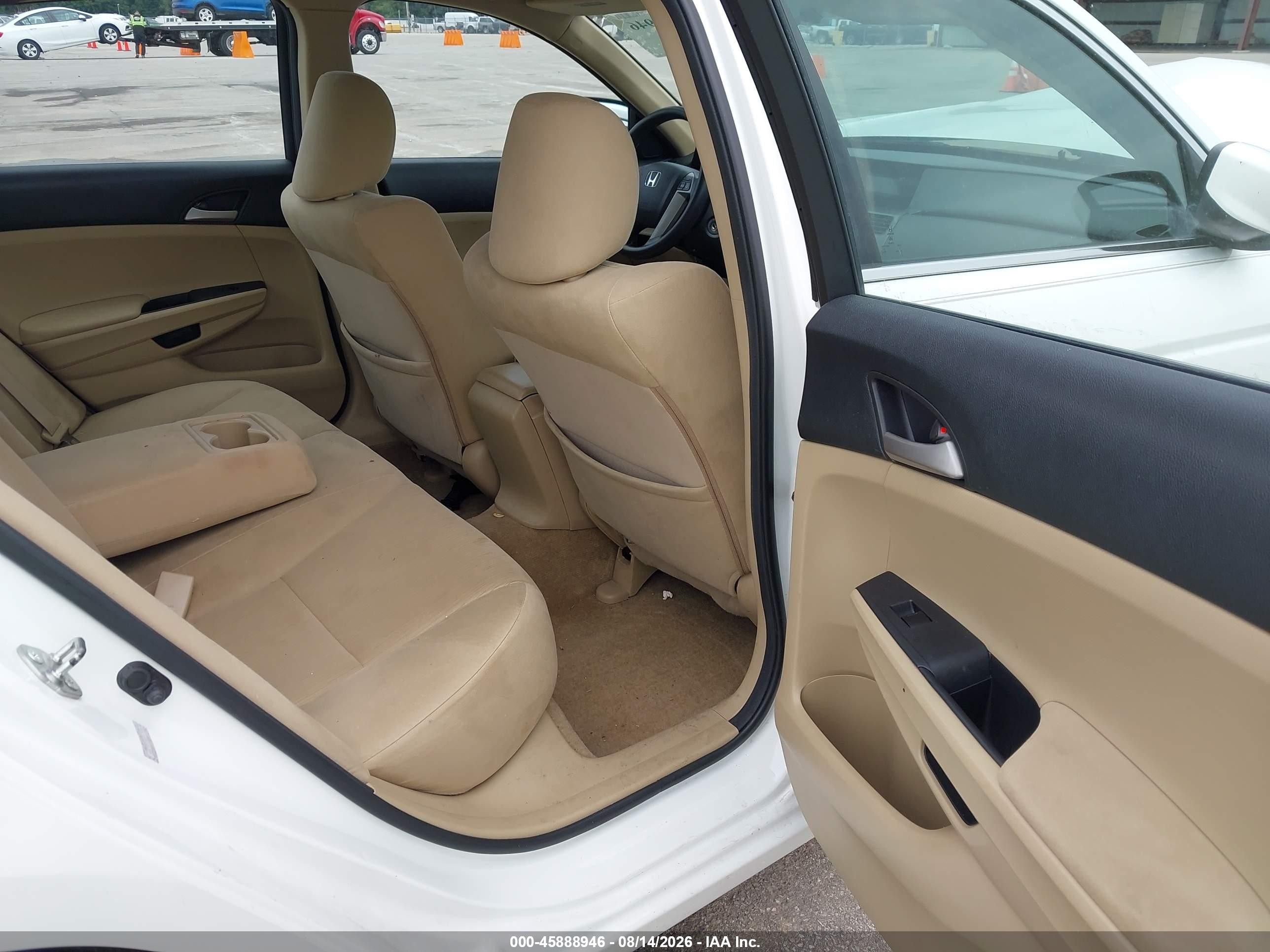 2011 Honda Accord 2.4 Lx White vin: 1HGCP2F37BA107938