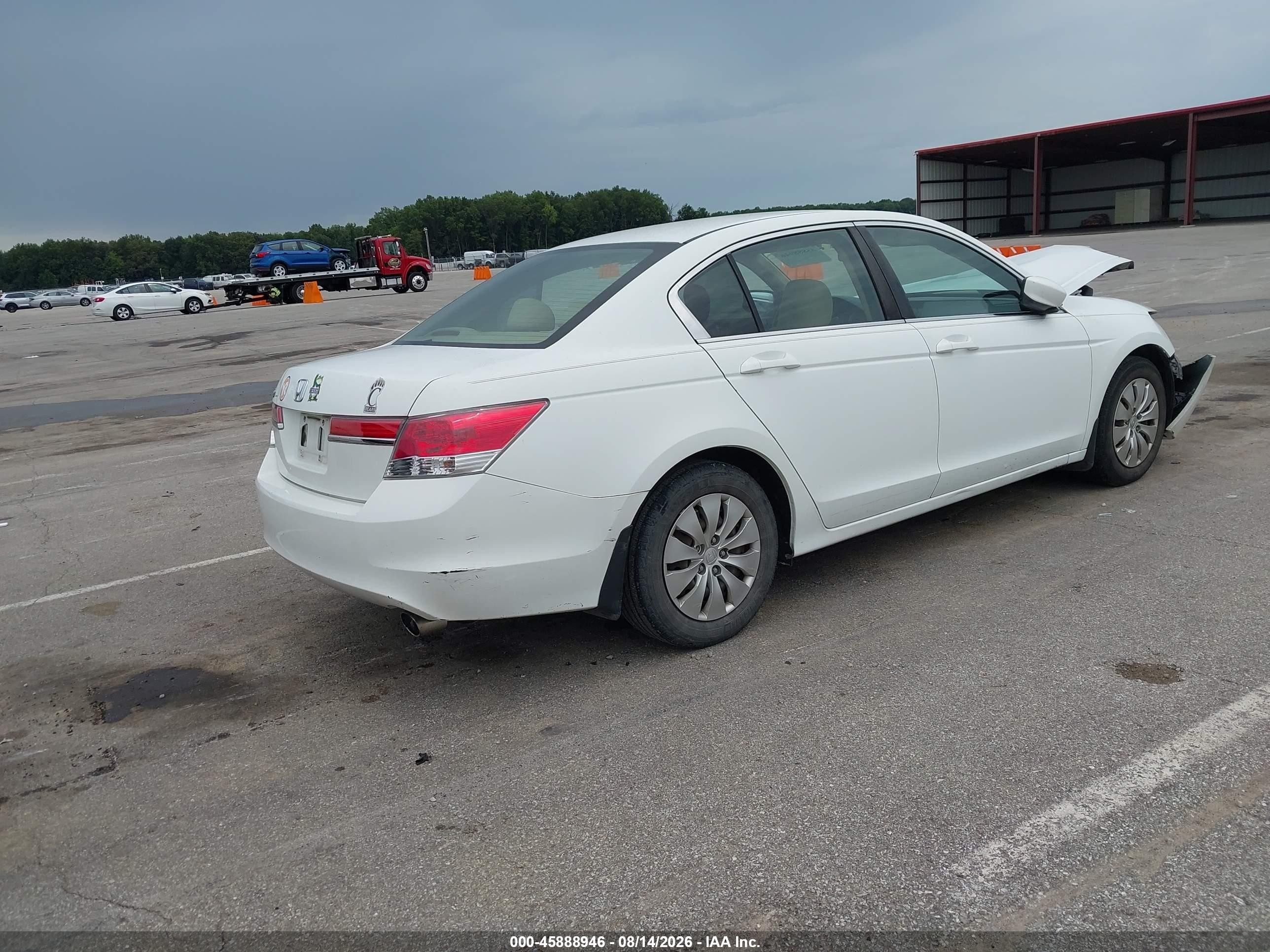 2011 Honda Accord 2.4 Lx White vin: 1HGCP2F37BA107938