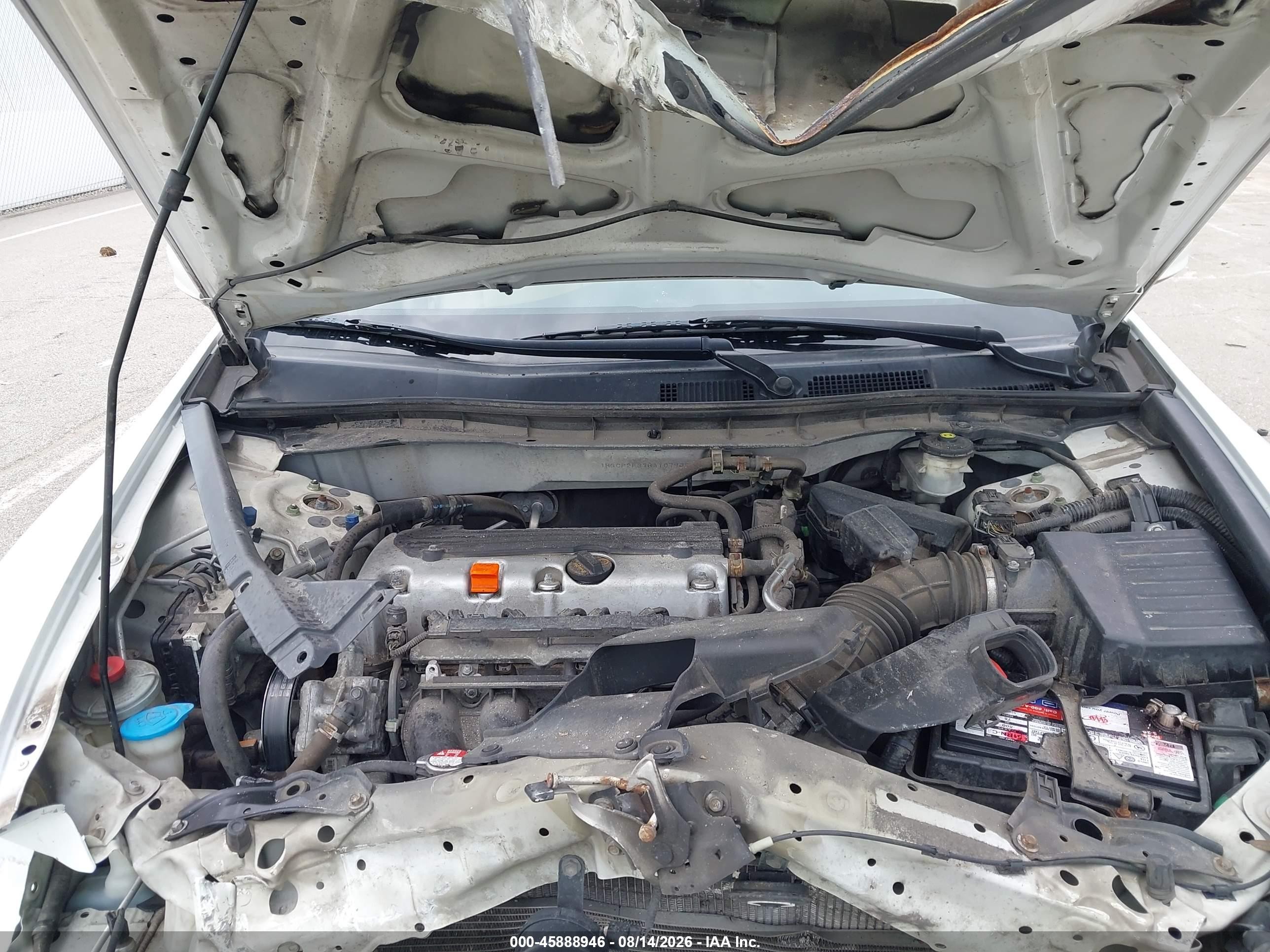 2011 Honda Accord 2.4 Lx White vin: 1HGCP2F37BA107938