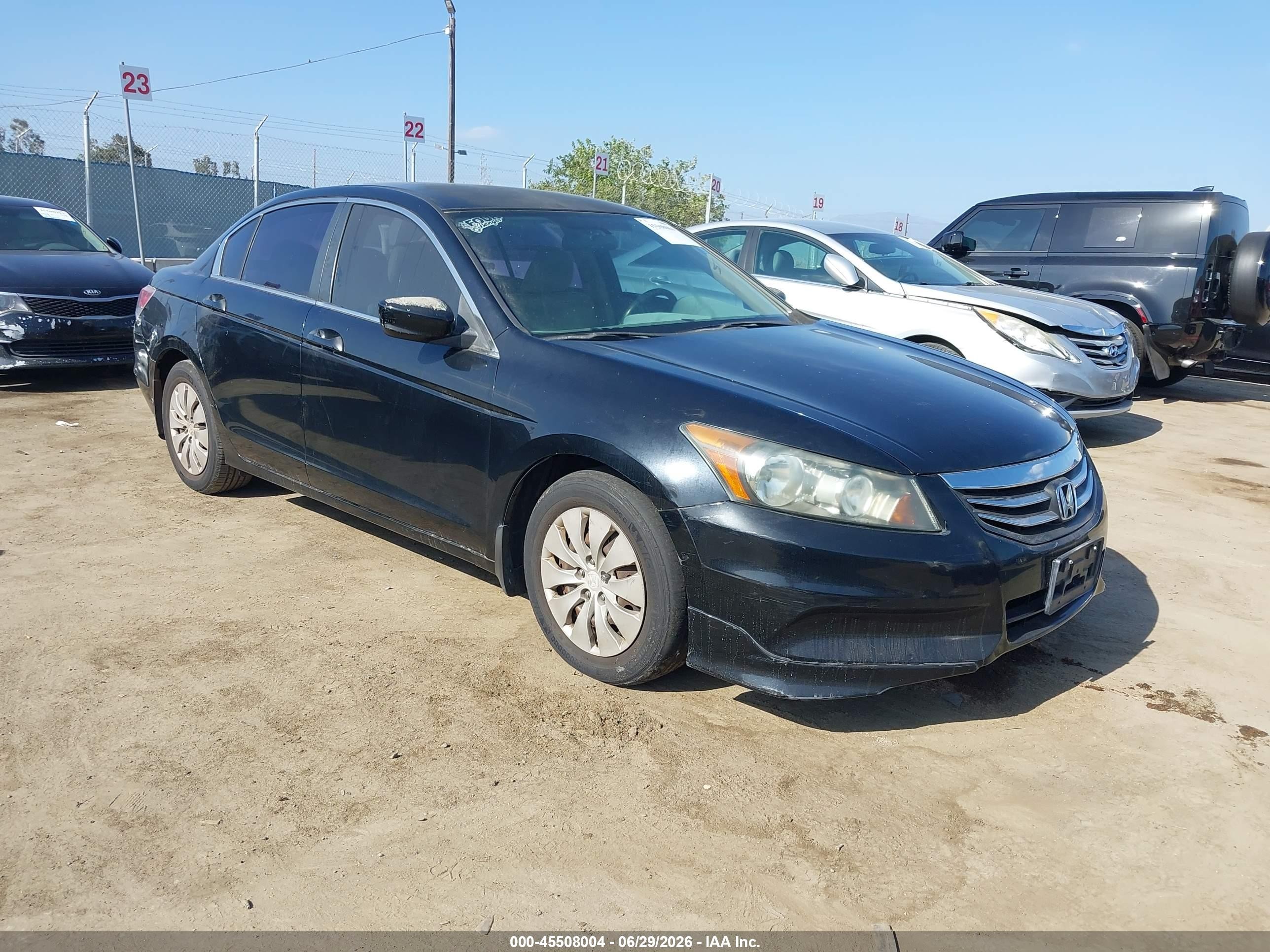 2011 Honda Accord 2.4 Lx Black vin: 1HGCP2F37BA147954