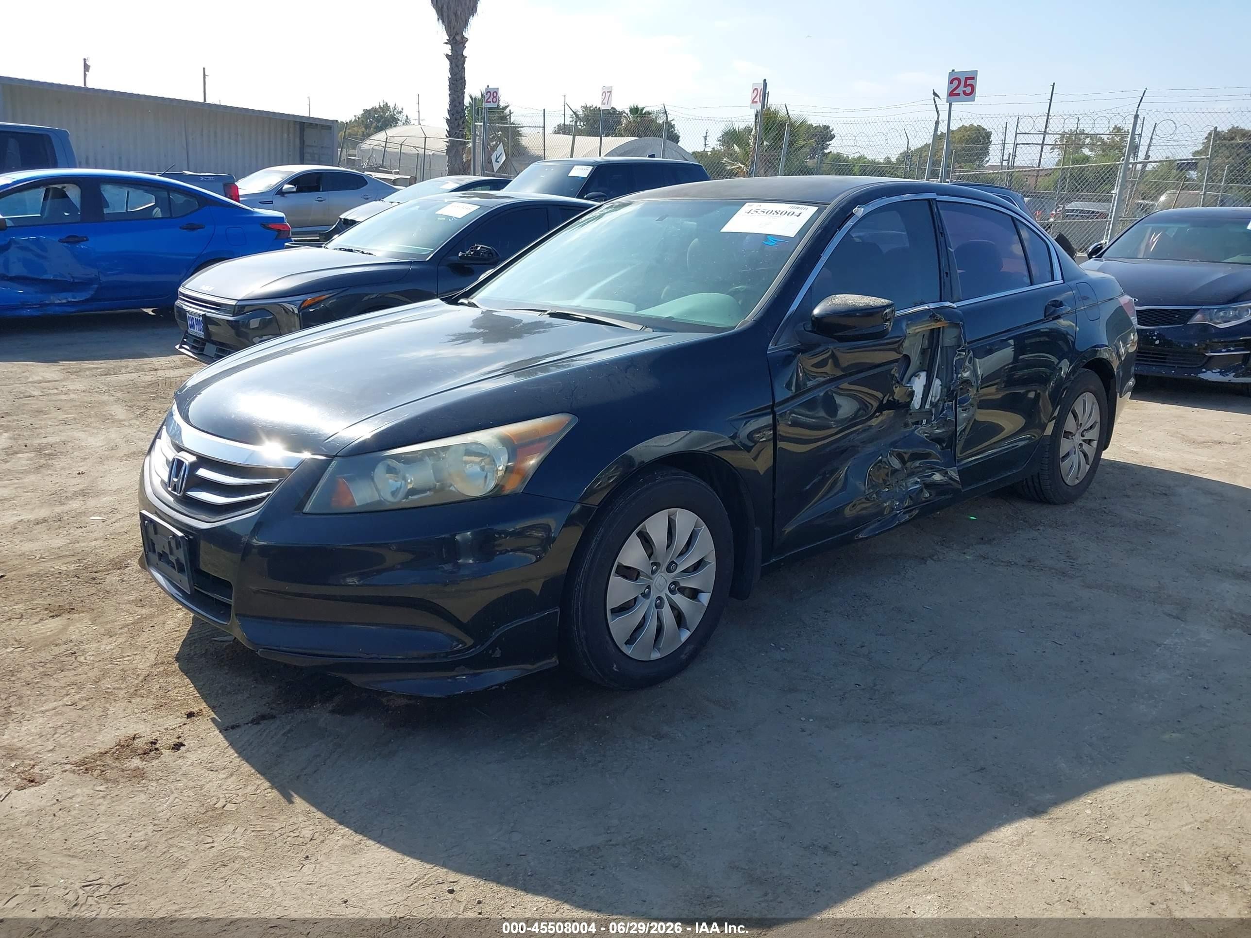 2011 Honda Accord 2.4 Lx Black vin: 1HGCP2F37BA147954