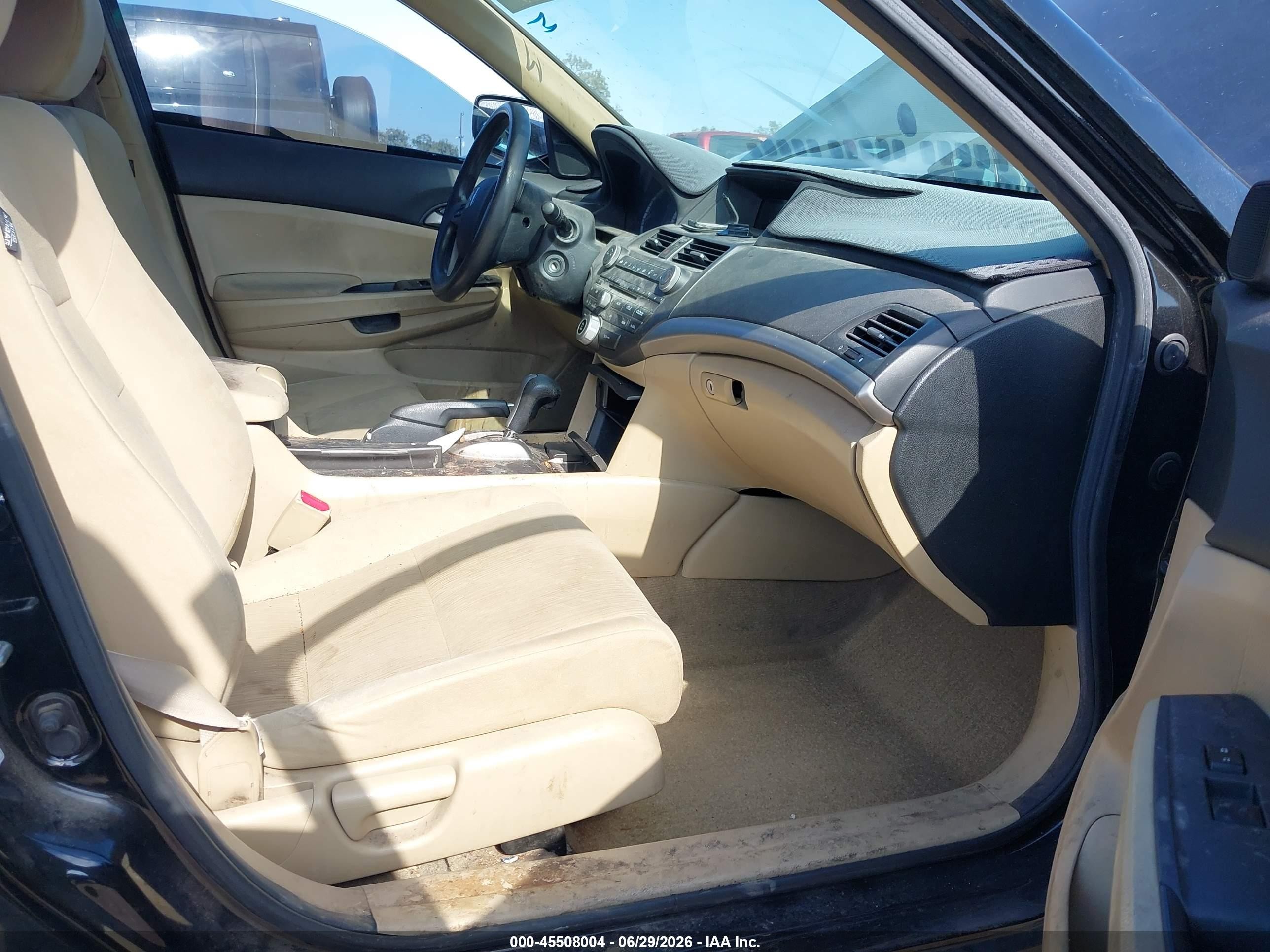 2011 Honda Accord 2.4 Lx Black vin: 1HGCP2F37BA147954