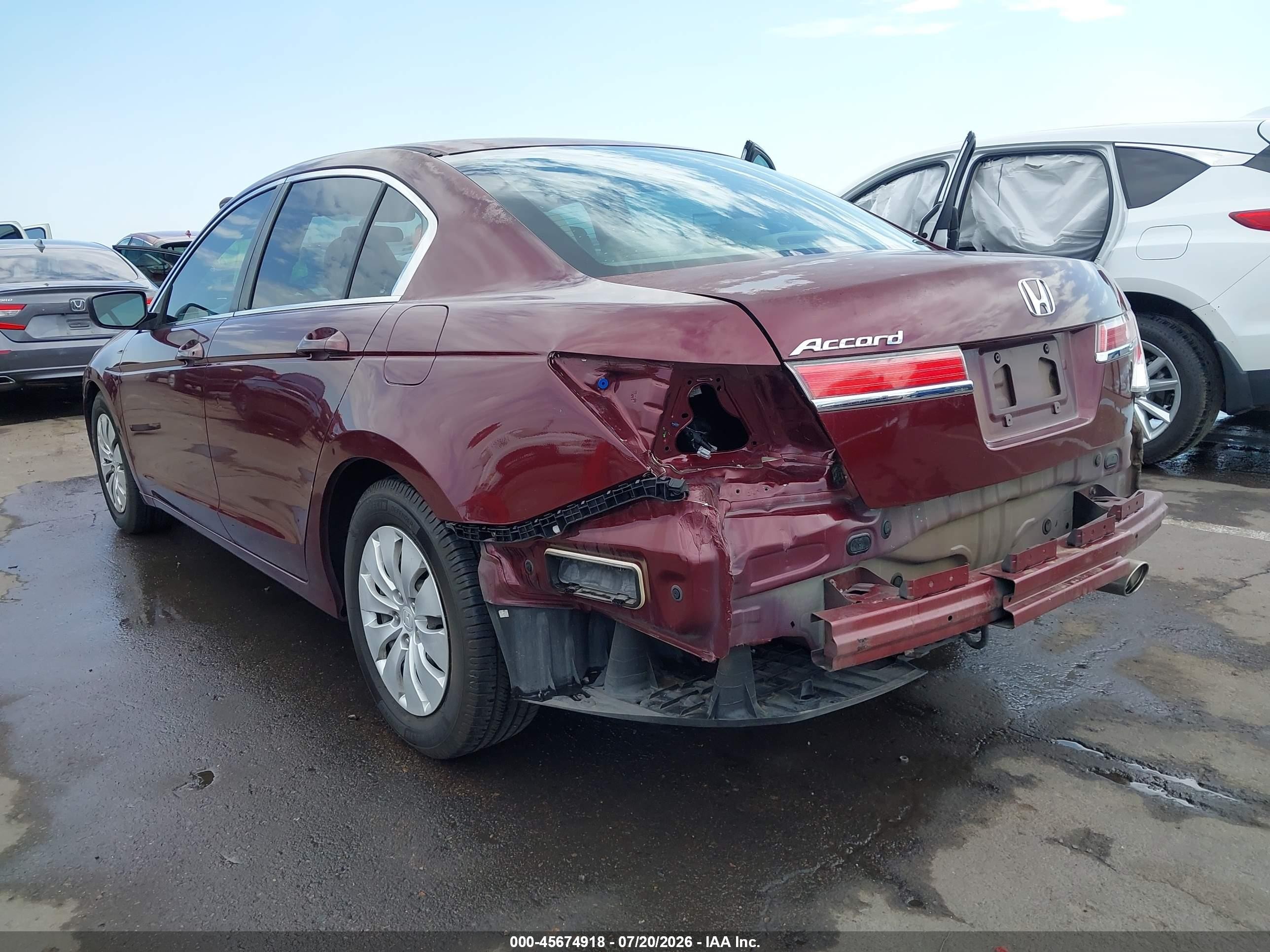 2012 Honda Accord 2.4 Lx Maroon vin: 1HGCP2F37CA091984