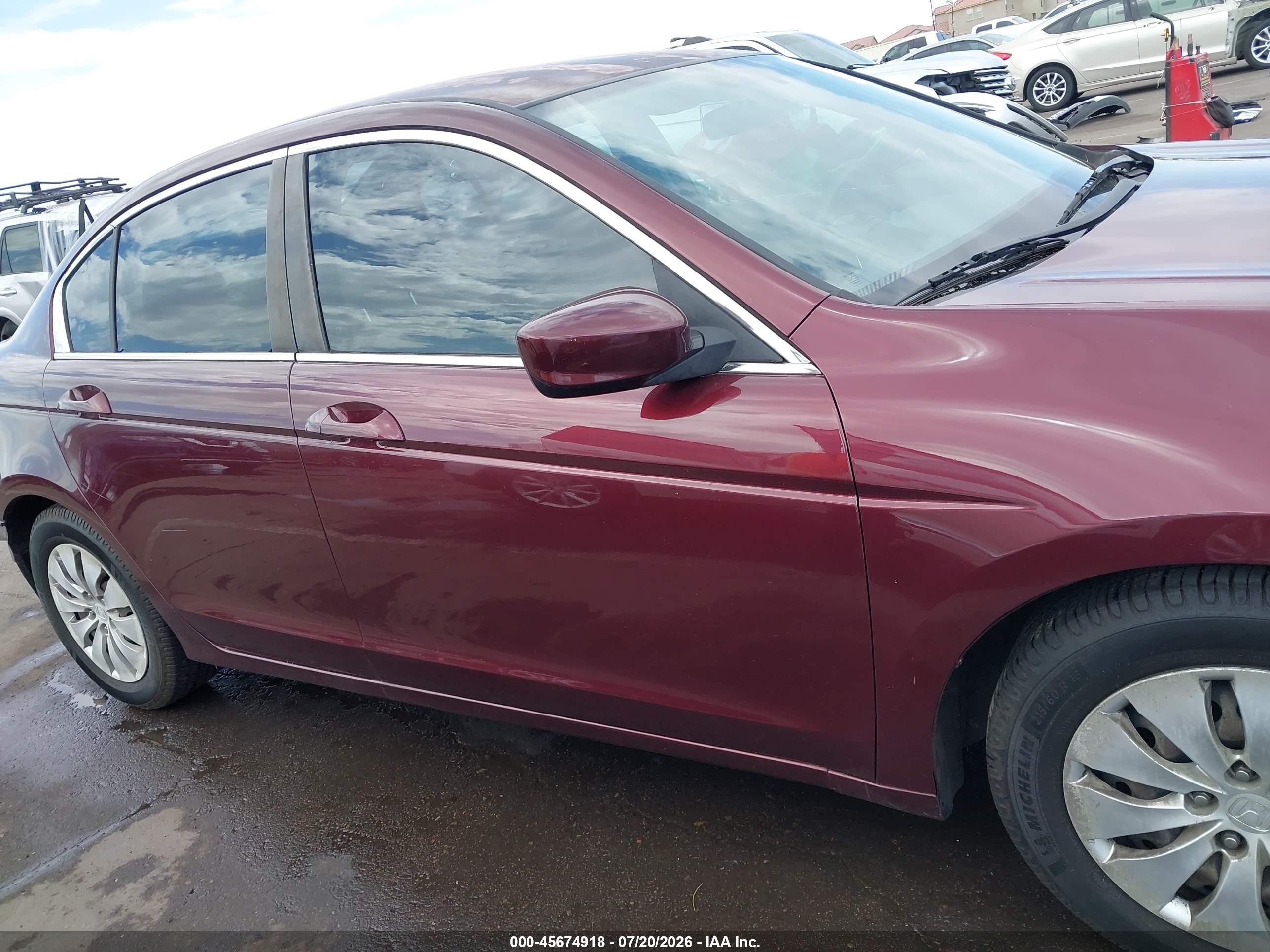 2012 Honda Accord 2.4 Lx Maroon vin: 1HGCP2F37CA091984
