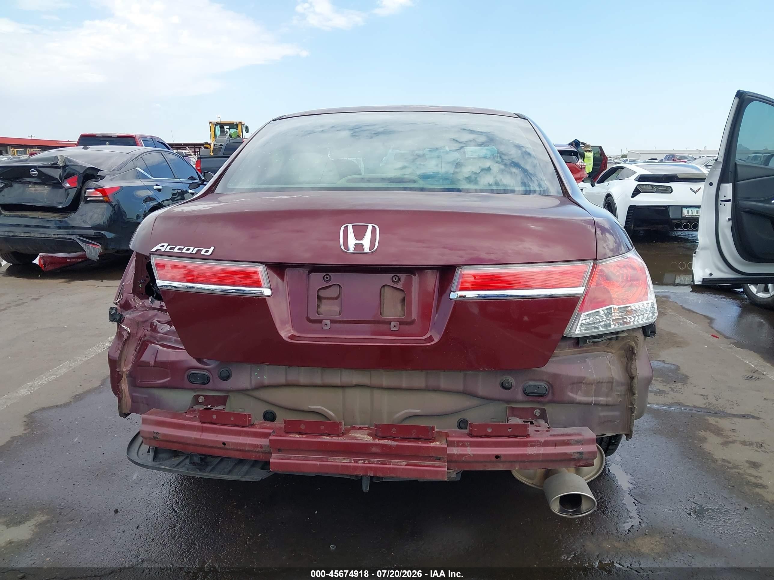 2012 Honda Accord 2.4 Lx Maroon vin: 1HGCP2F37CA091984