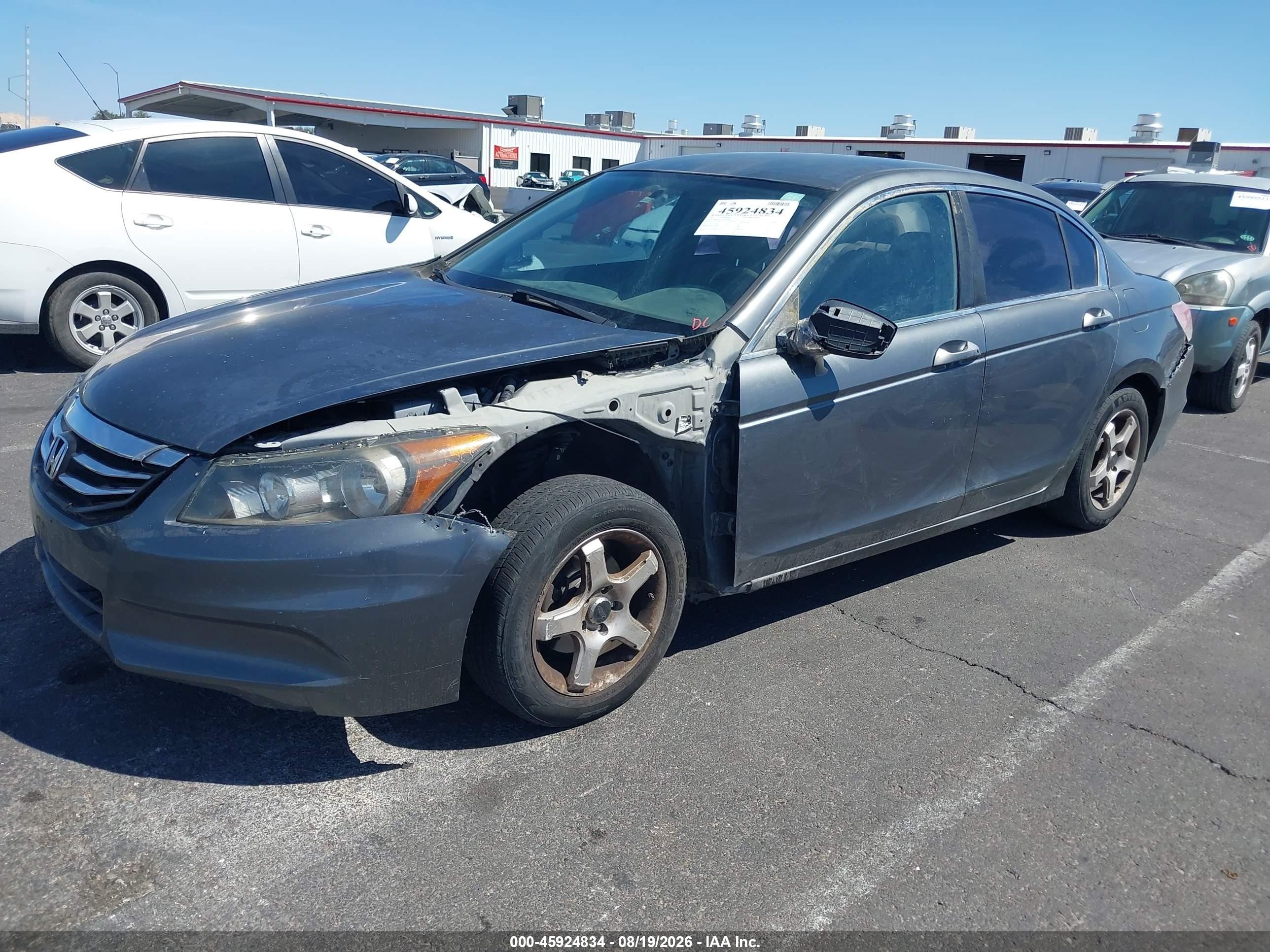 2012 Honda Accord Sdn Lx Gray vin: 1HGCP2F37CA099230
