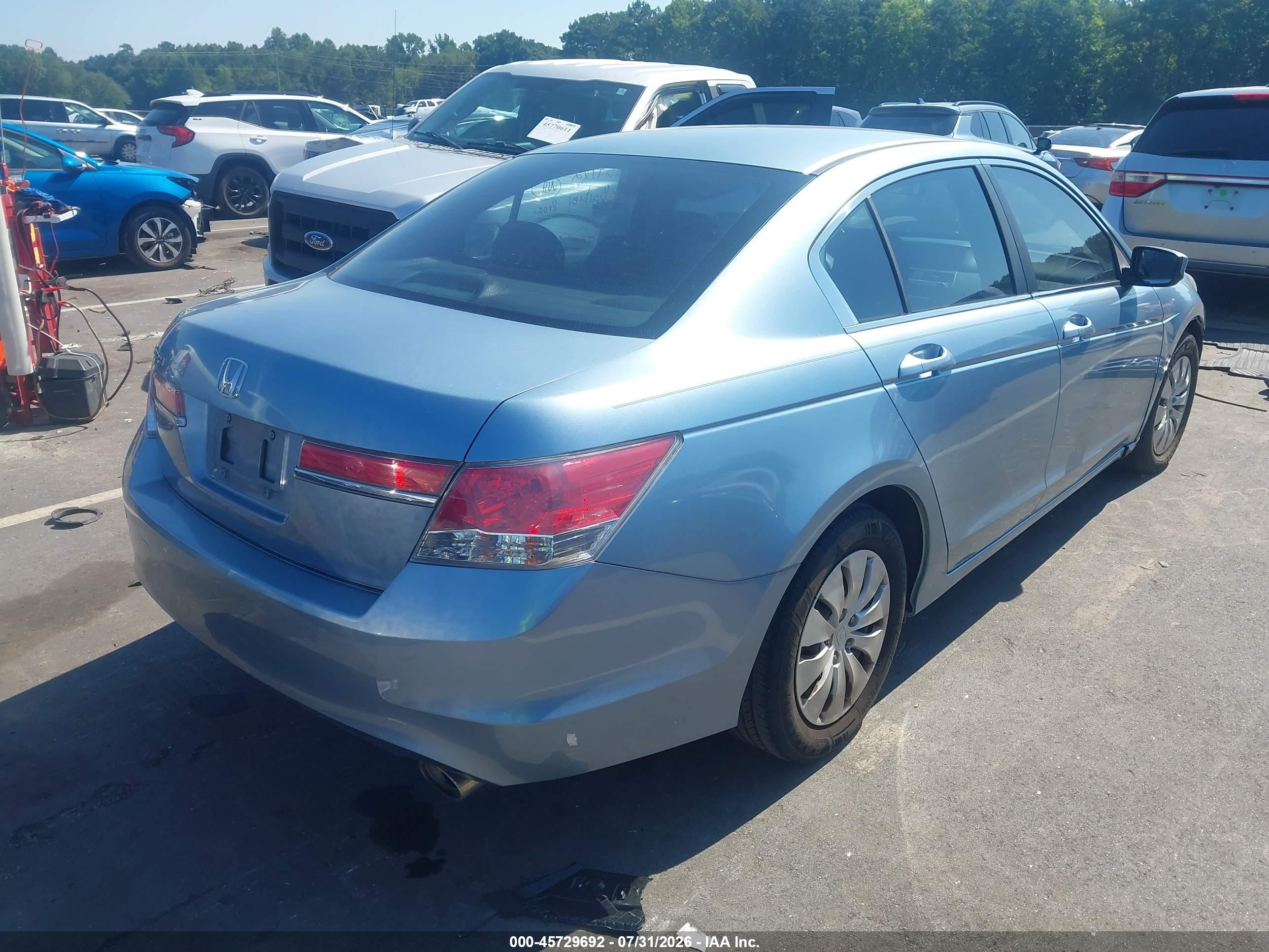 2012 Honda Accord Sdn Lx Blue vin: 1HGCP2F37CA112106