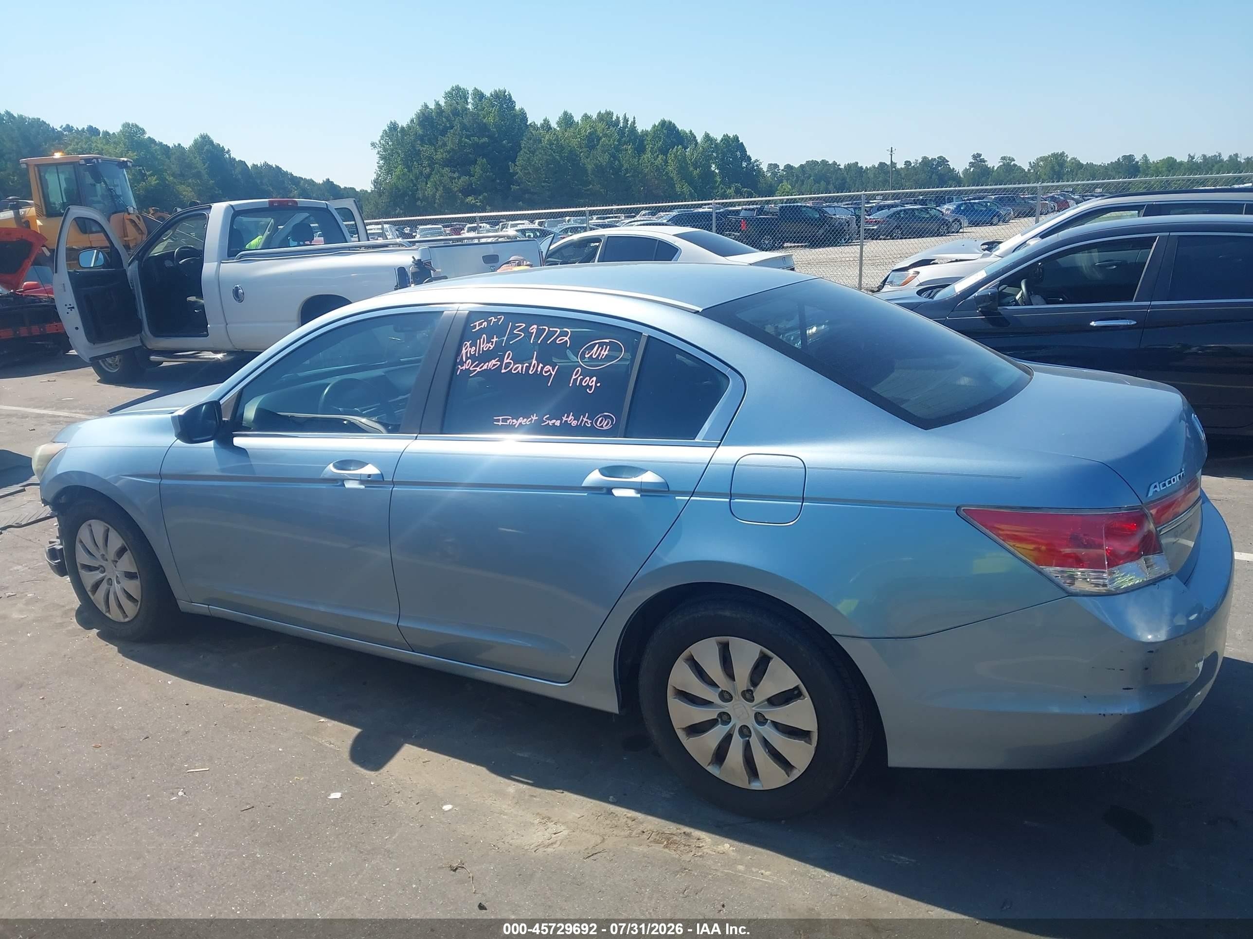 2012 Honda Accord Sdn Lx Blue vin: 1HGCP2F37CA112106