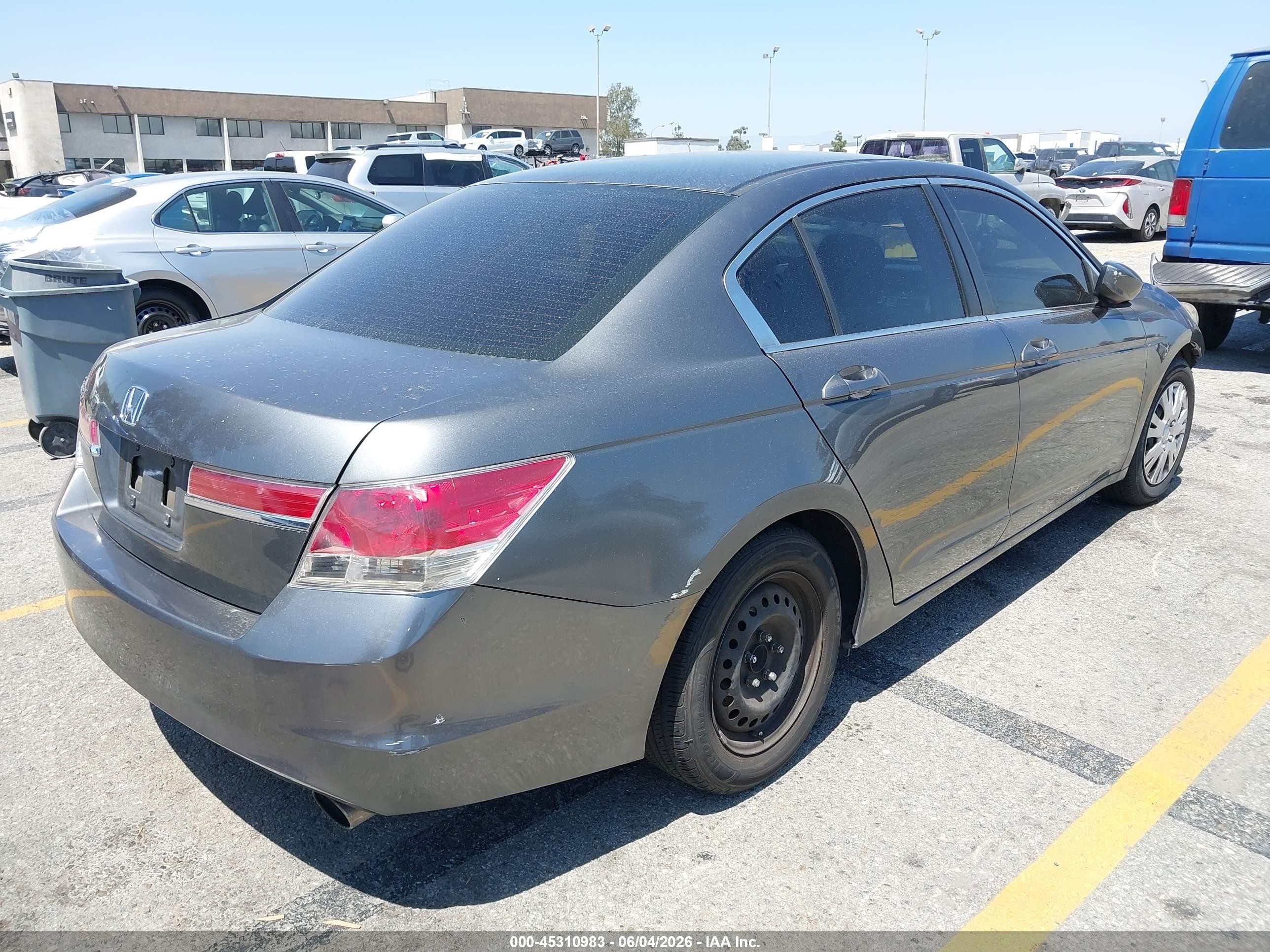 2012 Honda Accord 2.4 Lx Gray vin: 1HGCP2F37CA165260