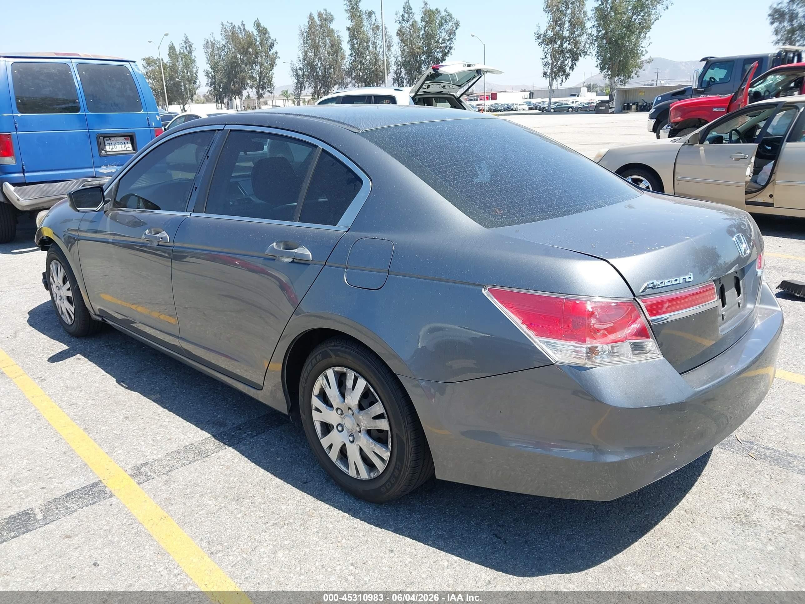 2012 Honda Accord 2.4 Lx Gray vin: 1HGCP2F37CA165260