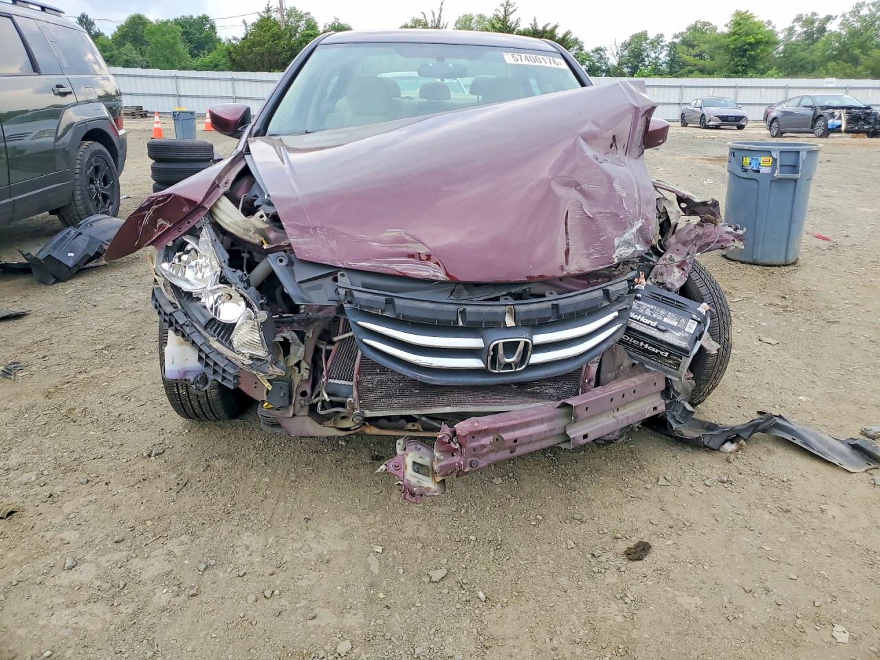 2012 Honda Accord Lx Burgundy vin: 1HGCP2F37CA197772