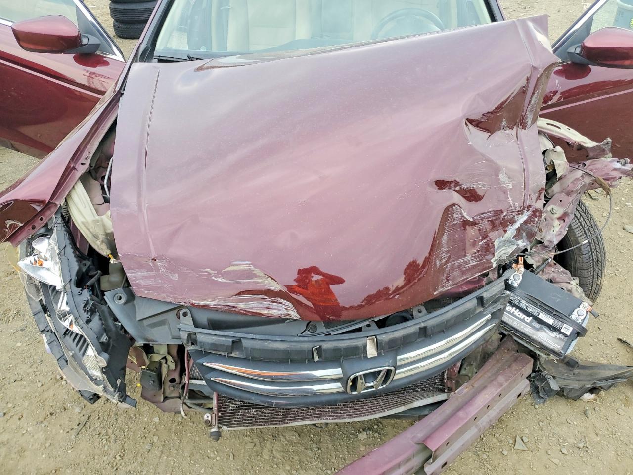 2012 Honda Accord Lx Burgundy vin: 1HGCP2F37CA197772