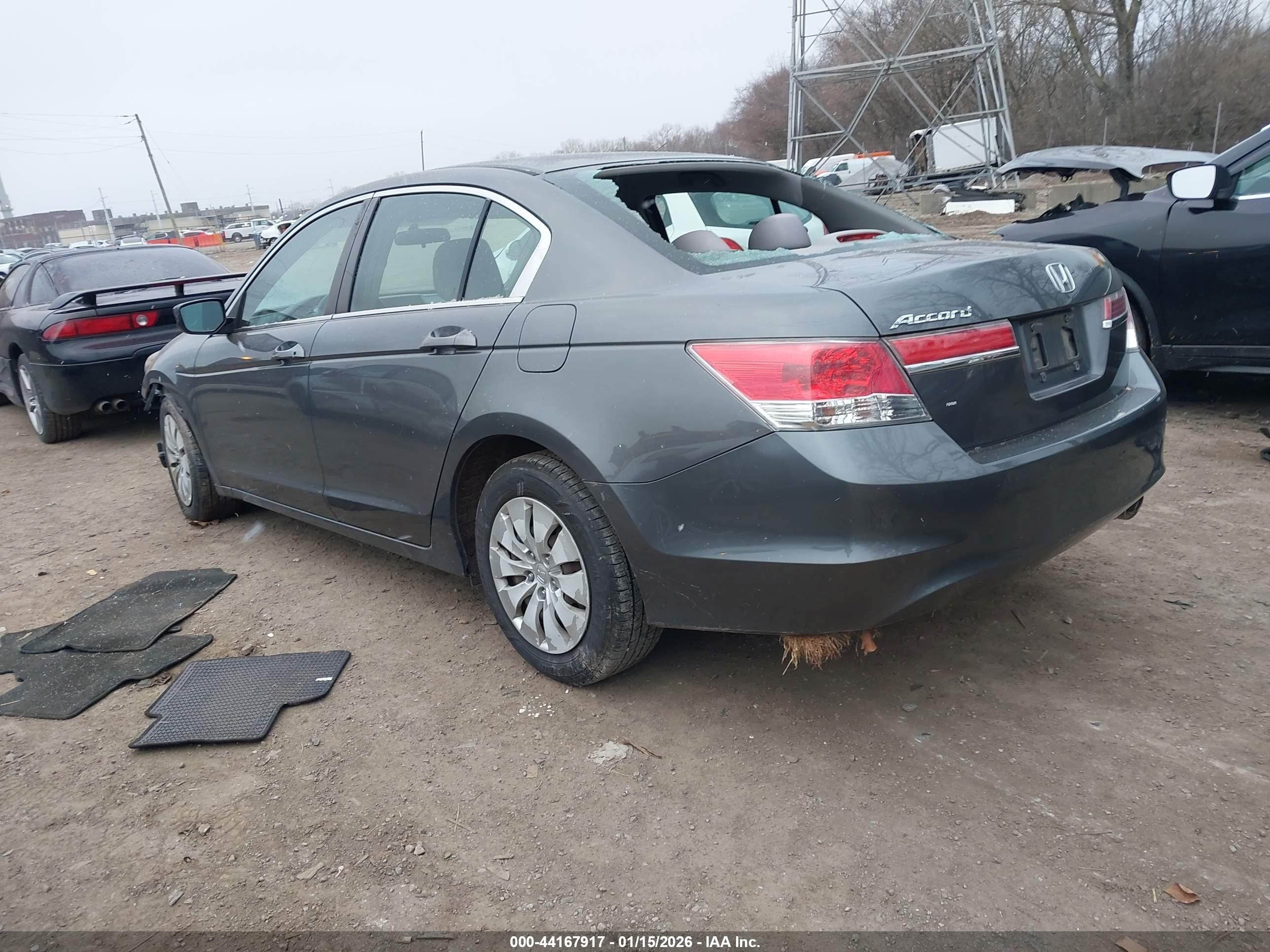2012 Honda Accord 2.4 Lx Gray vin: 1HGCP2F37CA232097