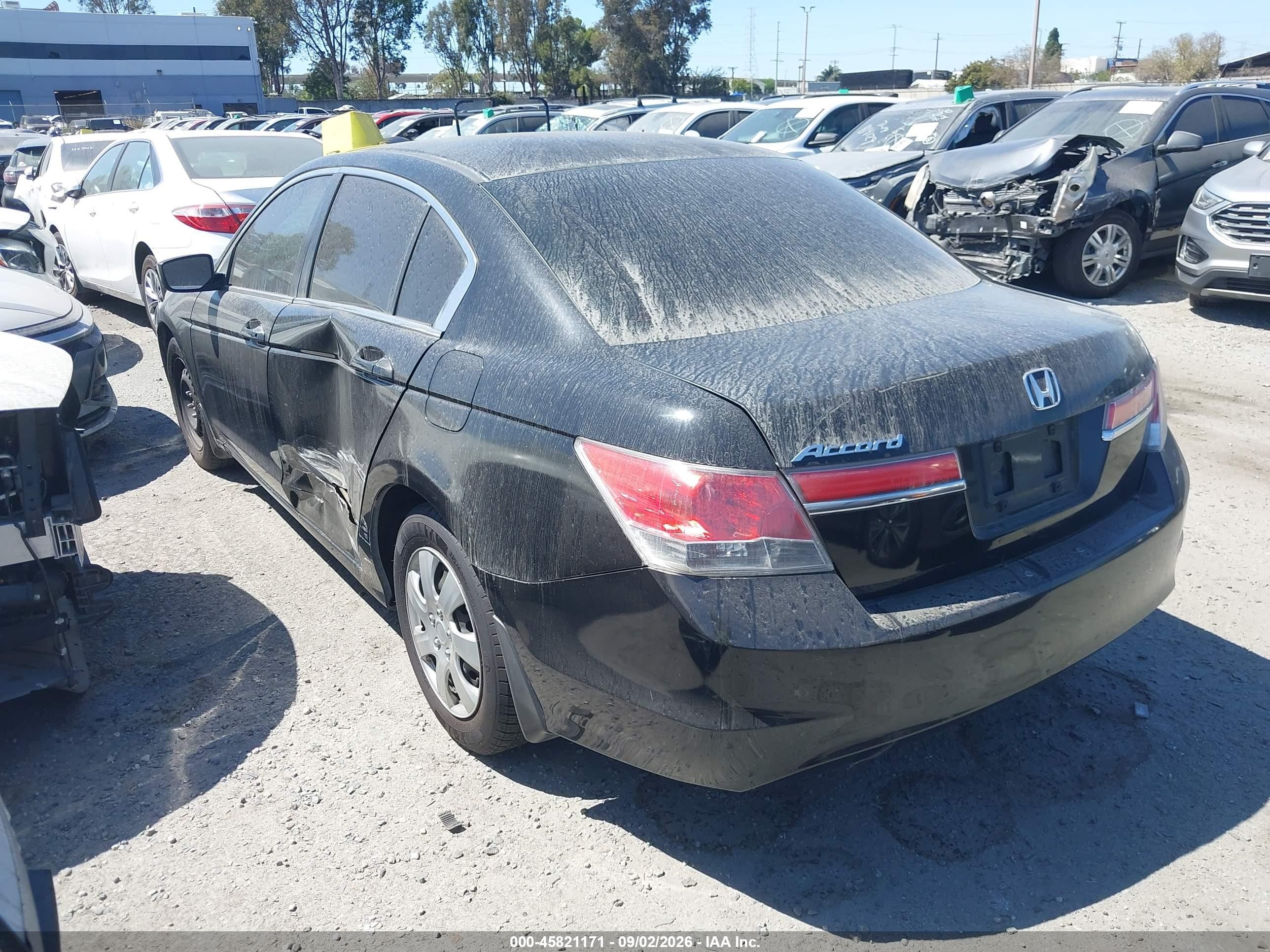 2012 Honda Accord 2.4 Lx Black vin: 1HGCP2F37CA236411