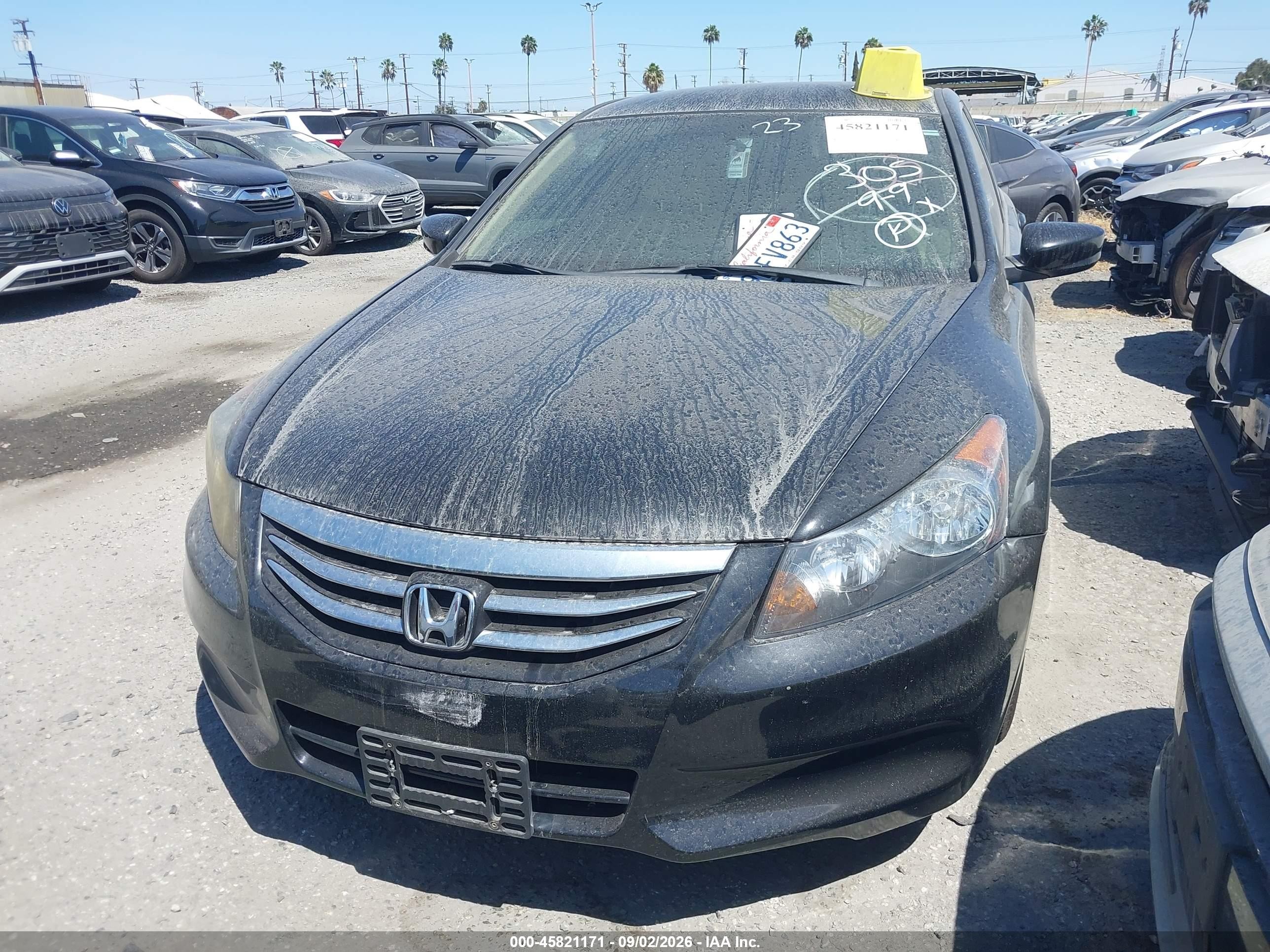 2012 Honda Accord 2.4 Lx Black vin: 1HGCP2F37CA236411