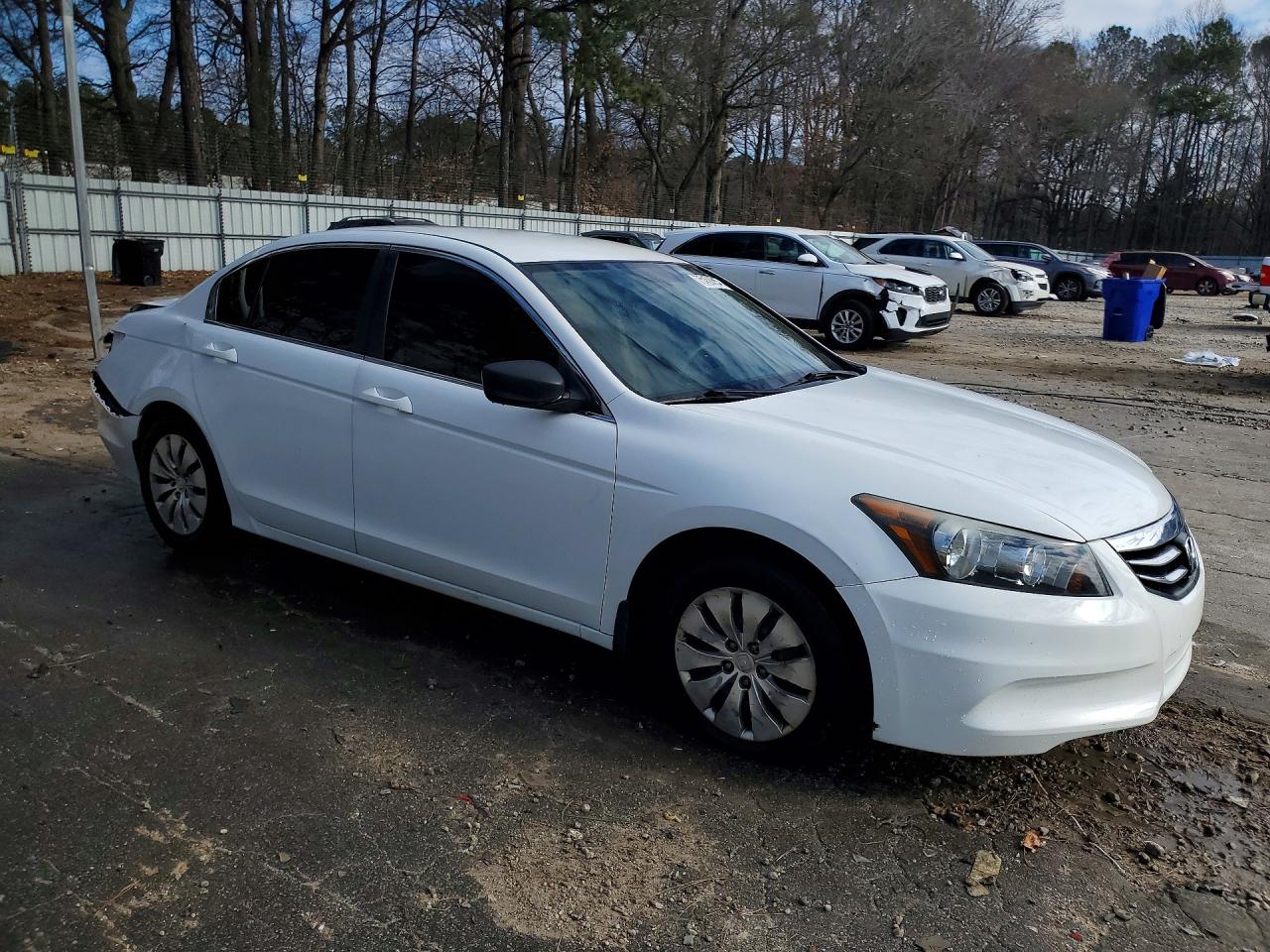 2012 Honda Accord Lx White vin: 1HGCP2F37CA236554