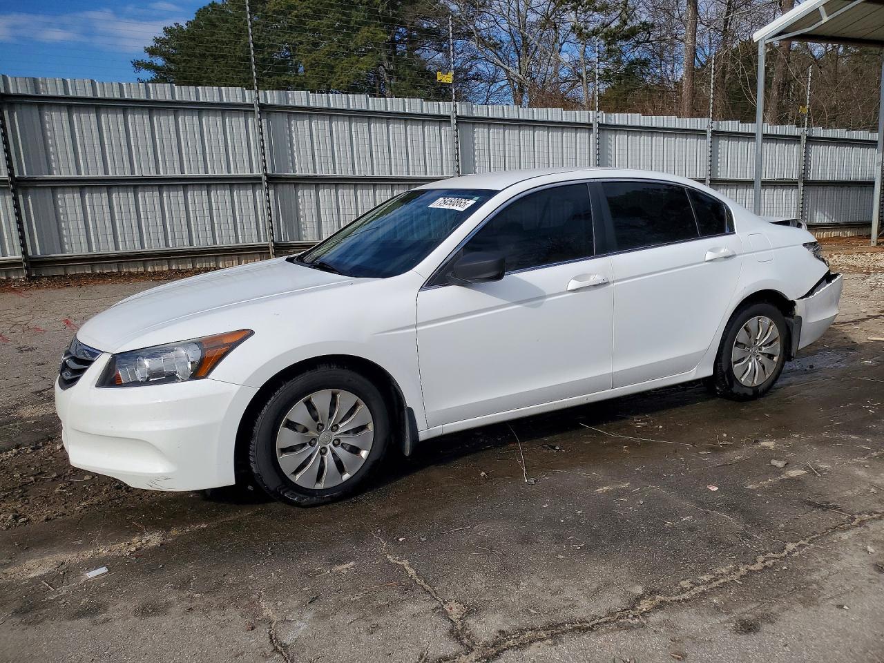 2012 Honda Accord Lx White vin: 1HGCP2F37CA236554