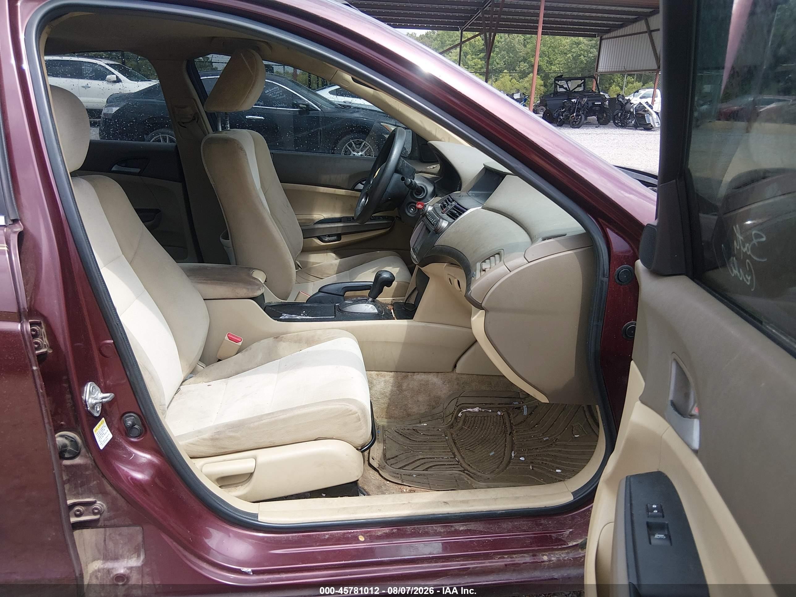 2010 Honda Accord 2.4 Lx Темно-бордовый vin: 1HGCP2F38AA056478