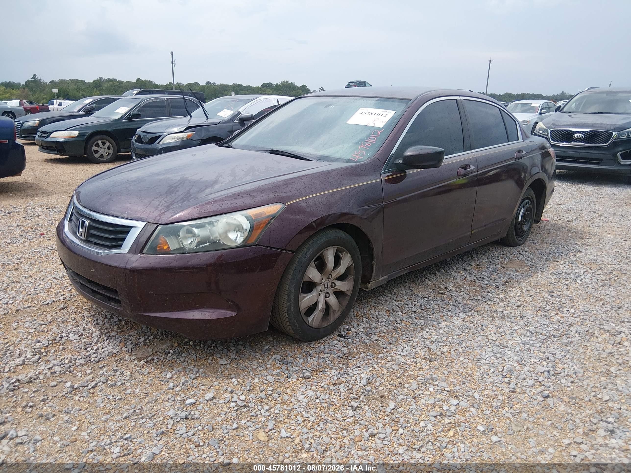 2010 Honda Accord 2.4 Lx Темно-бордовый vin: 1HGCP2F38AA056478