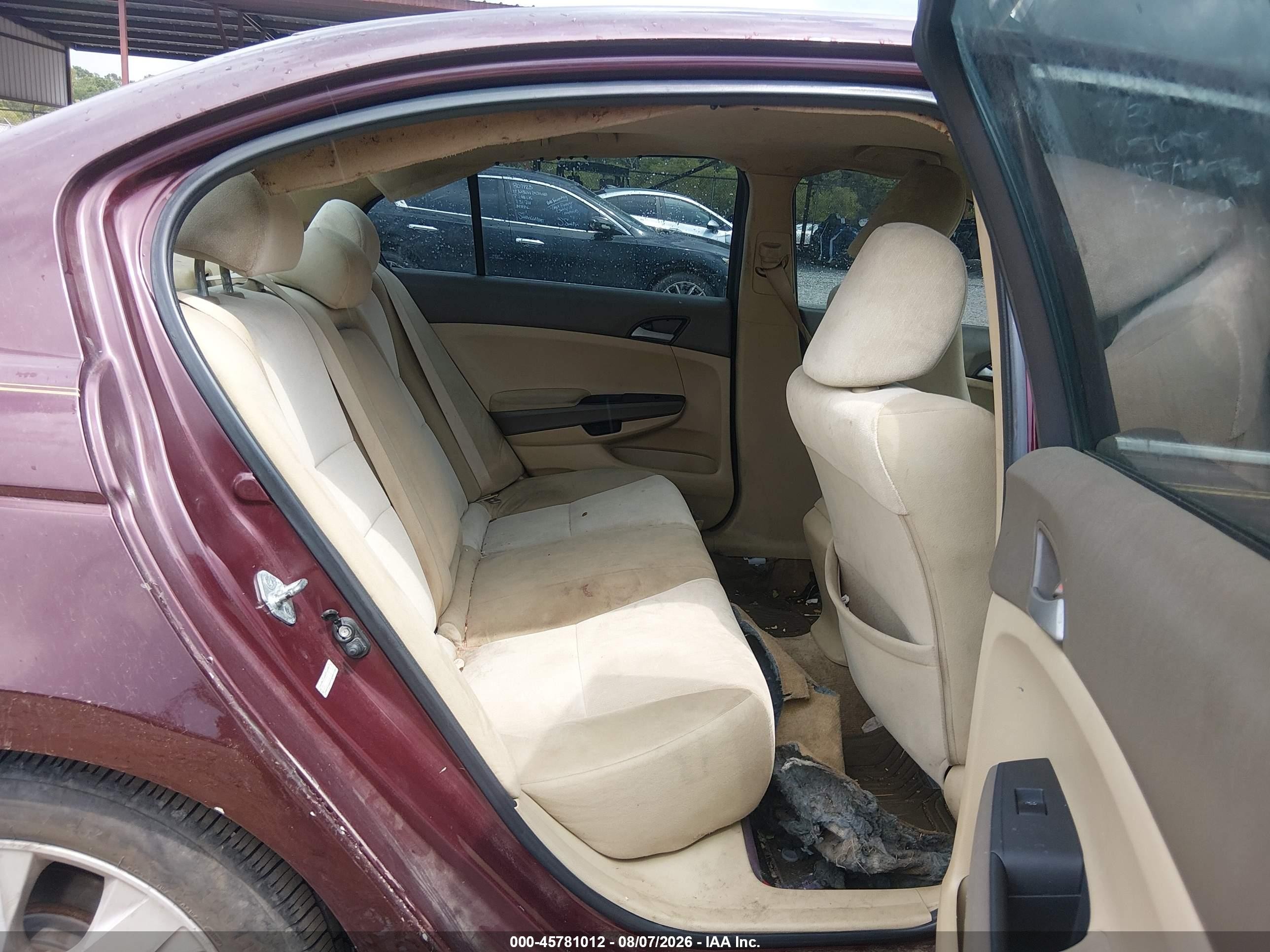 2010 Honda Accord 2.4 Lx Темно-бордовый vin: 1HGCP2F38AA056478