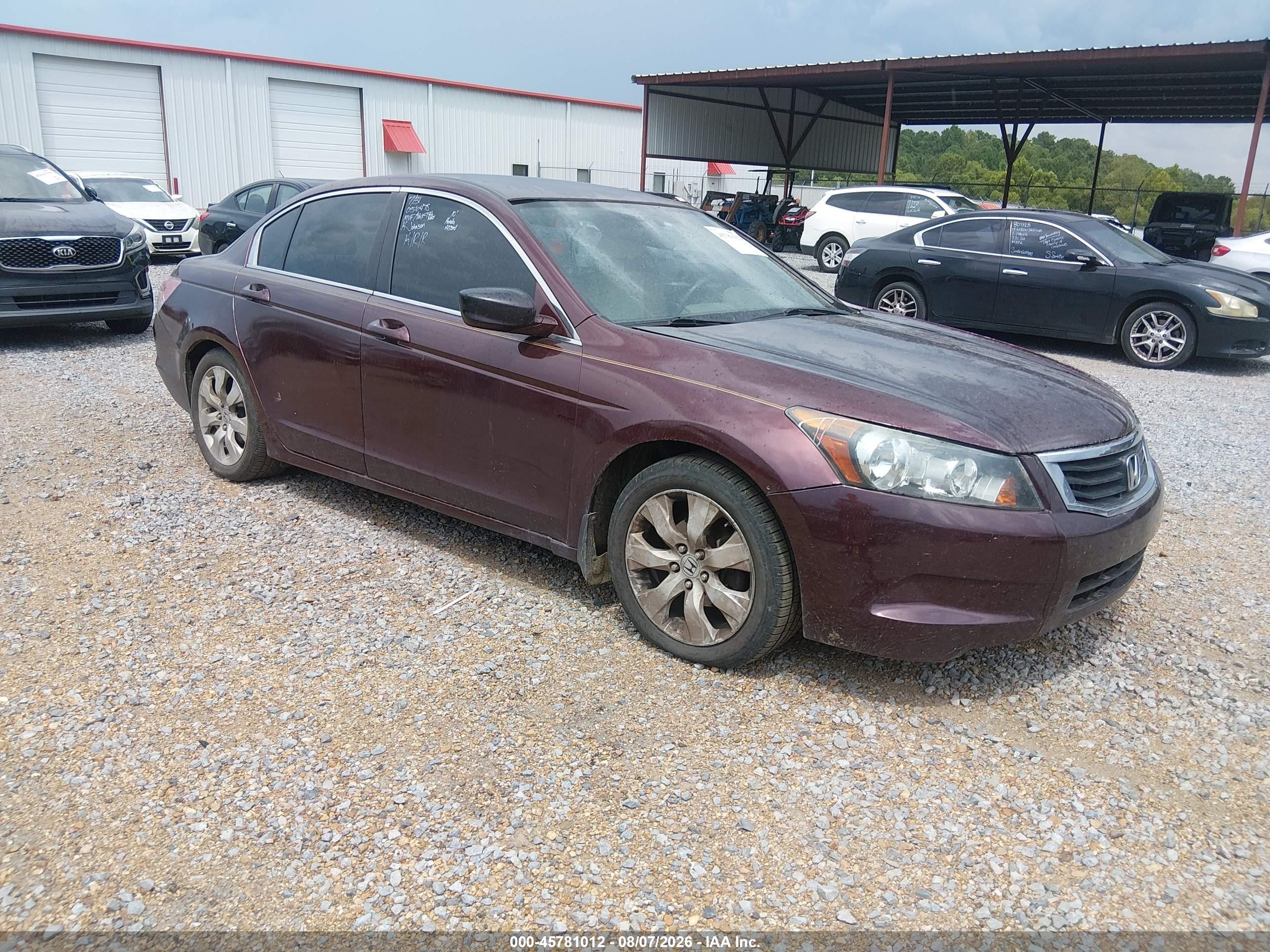2010 Honda Accord 2.4 Lx Maroon vin: 1HGCP2F38AA056478