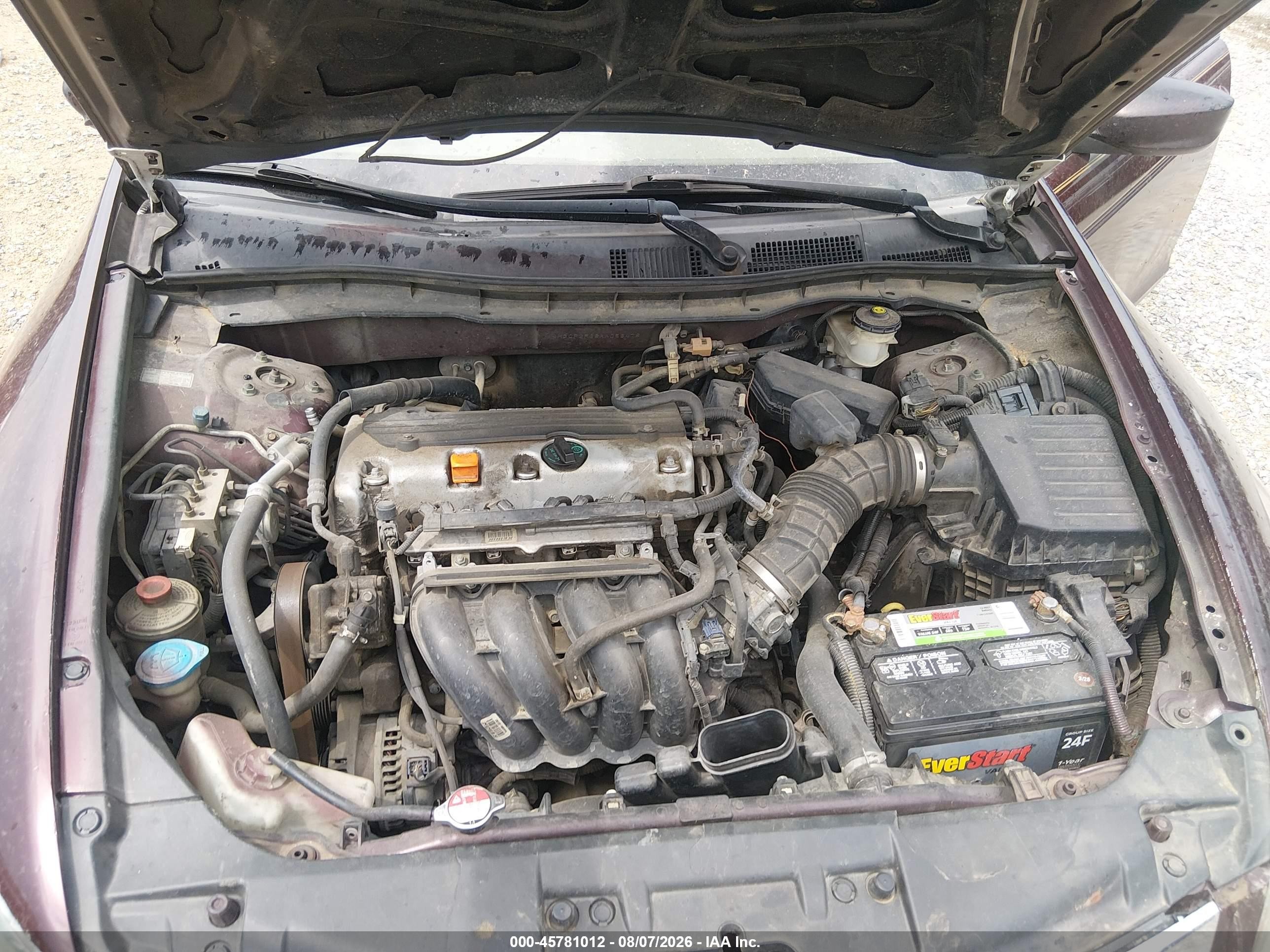 2010 Honda Accord 2.4 Lx Темно-бордовый vin: 1HGCP2F38AA056478