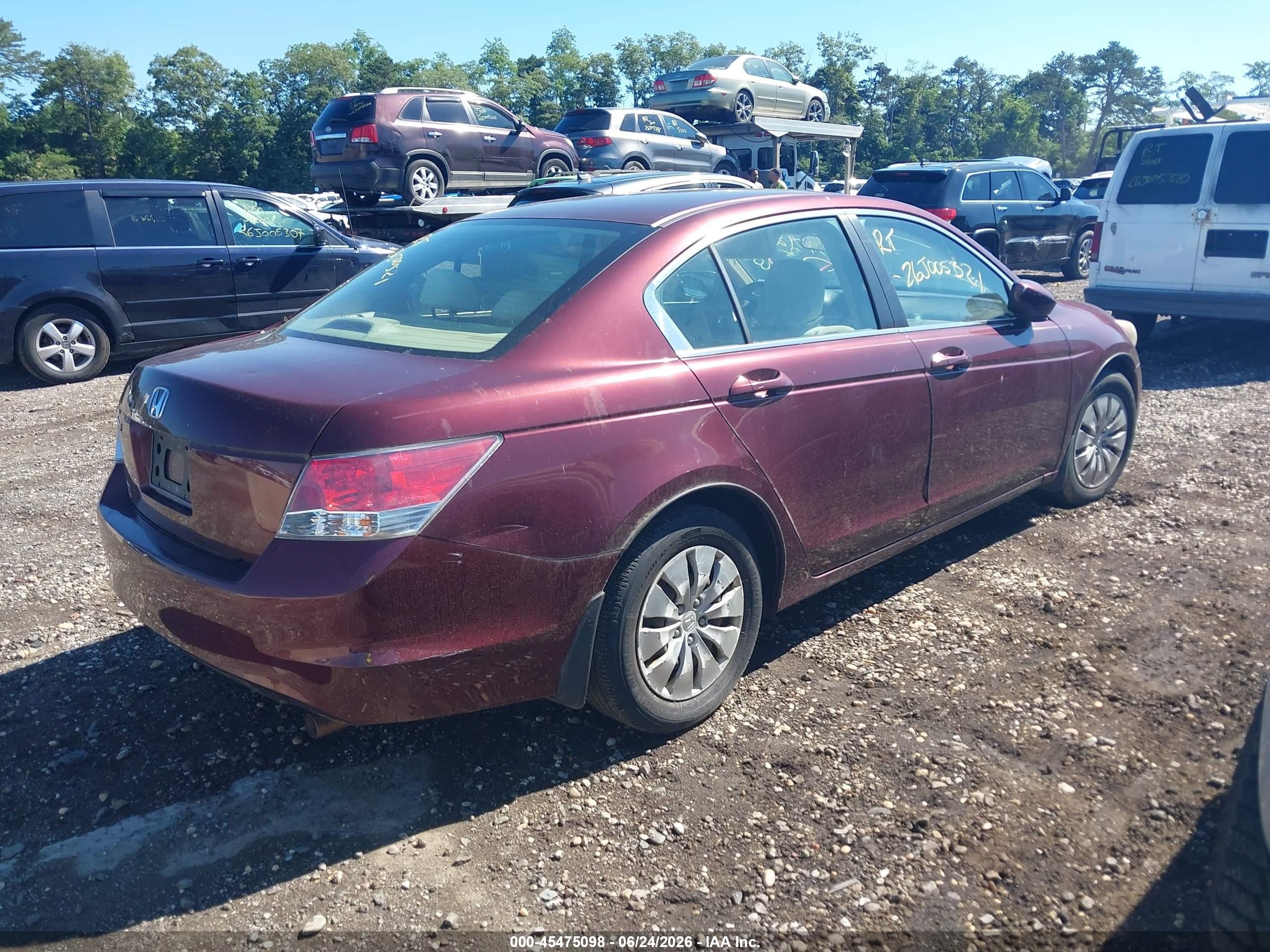 2010 Honda Accord 2.4 Lx Red vin: 1HGCP2F38AA085088