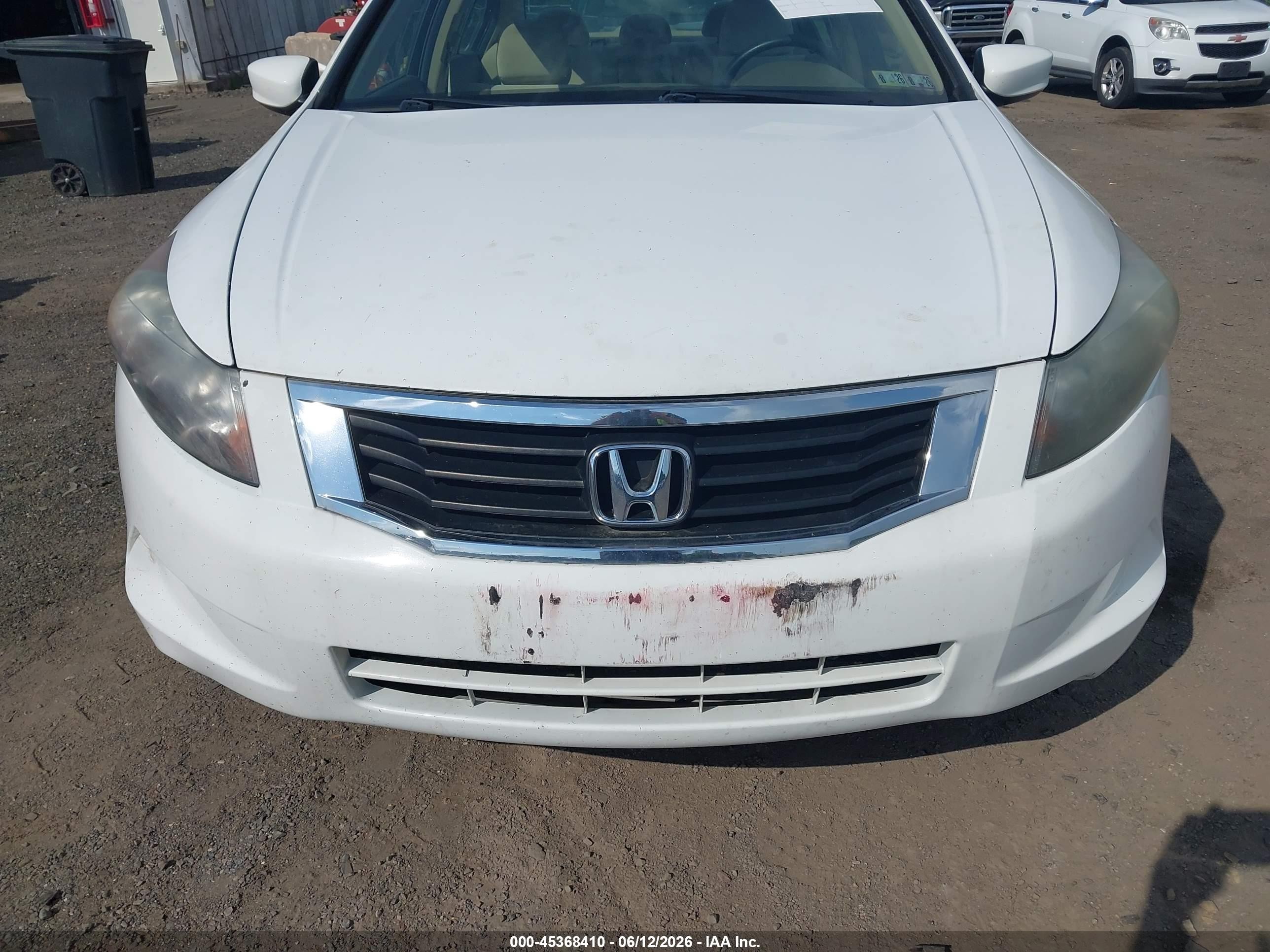 2010 Honda Accord 2.4 Lx White vin: 1HGCP2F38AA134192
