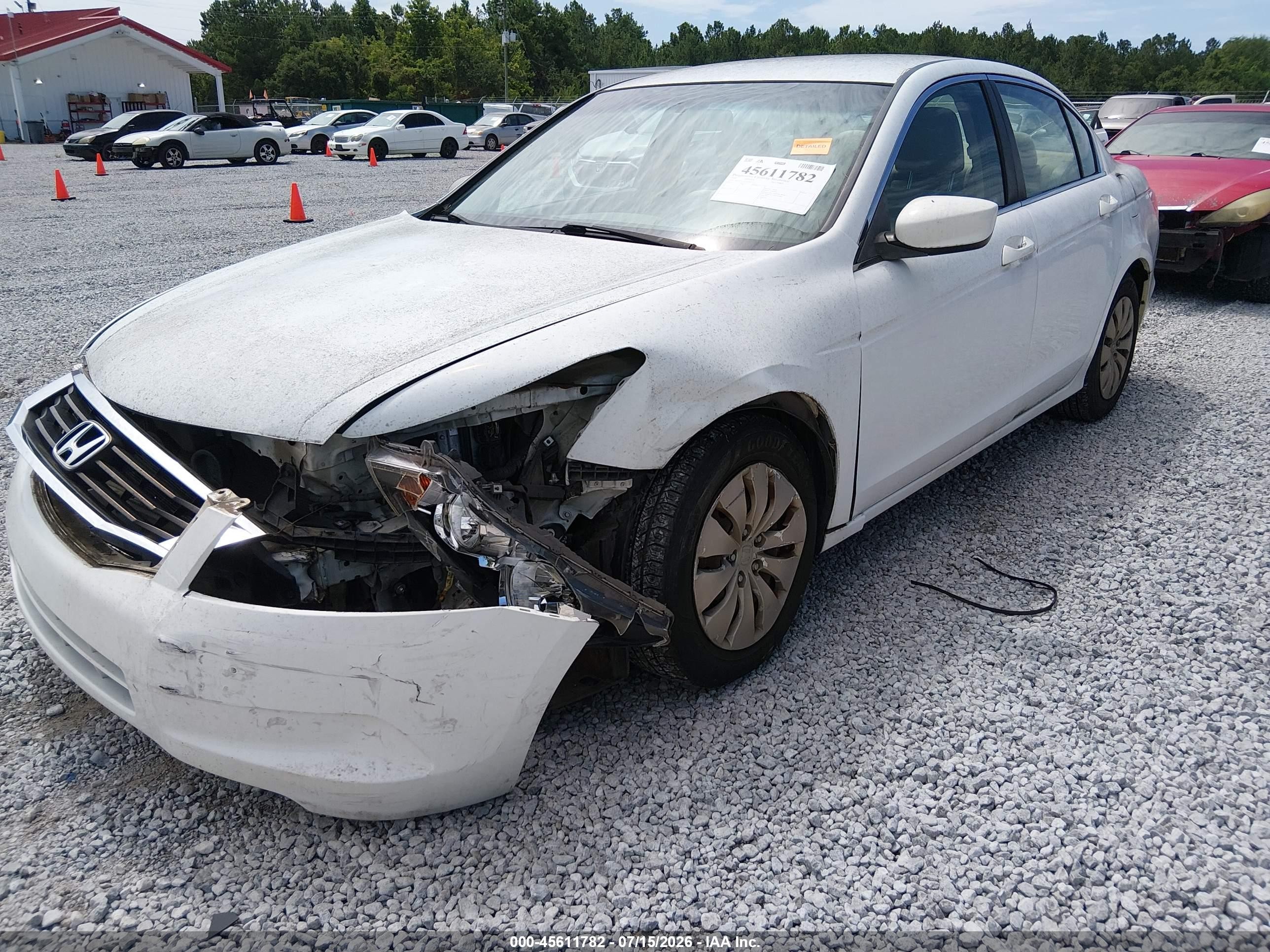 2010 Honda Accord 2.4 Lx White vin: 1HGCP2F38AA190231