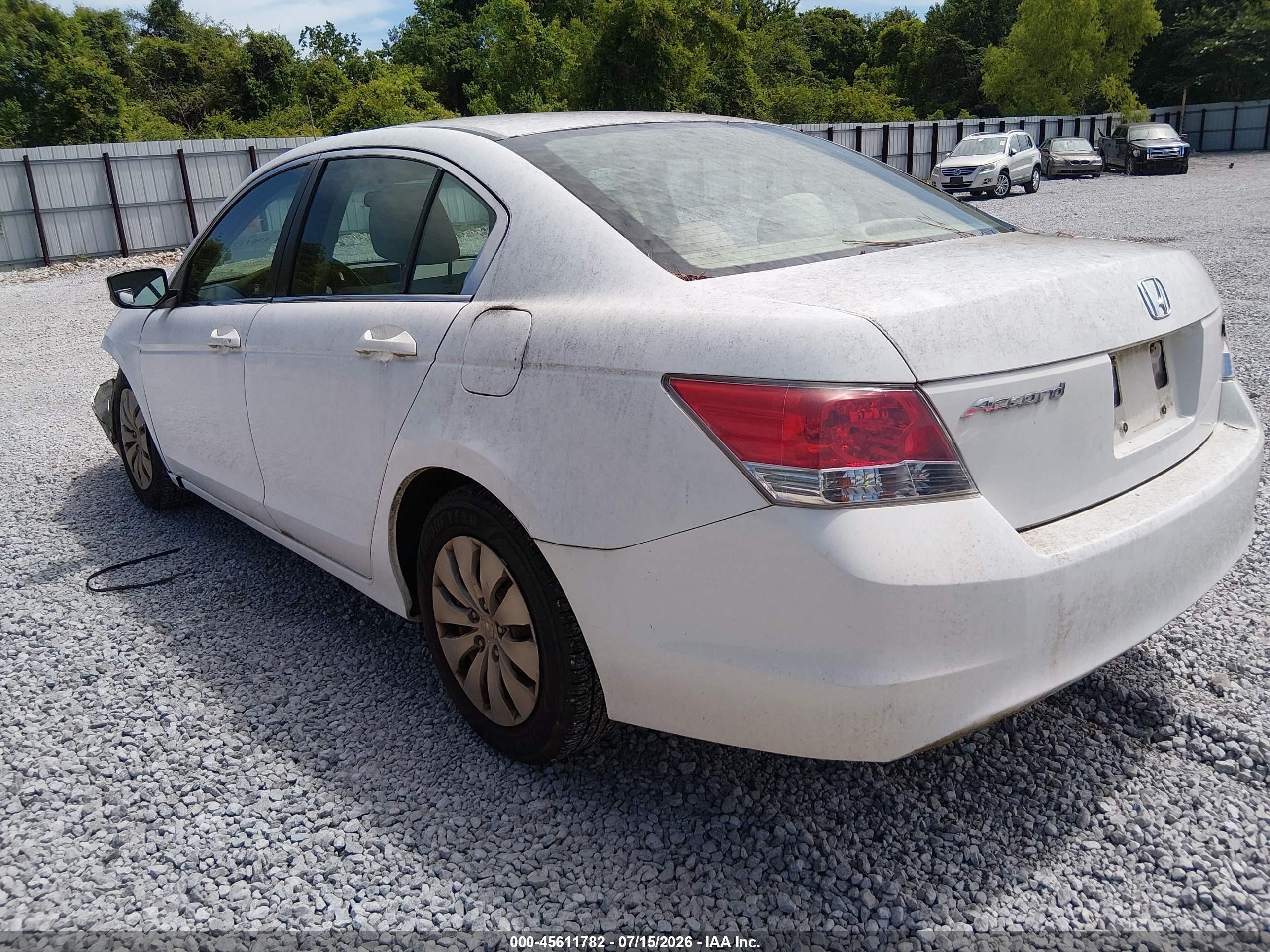 2010 Honda Accord 2.4 Lx White vin: 1HGCP2F38AA190231