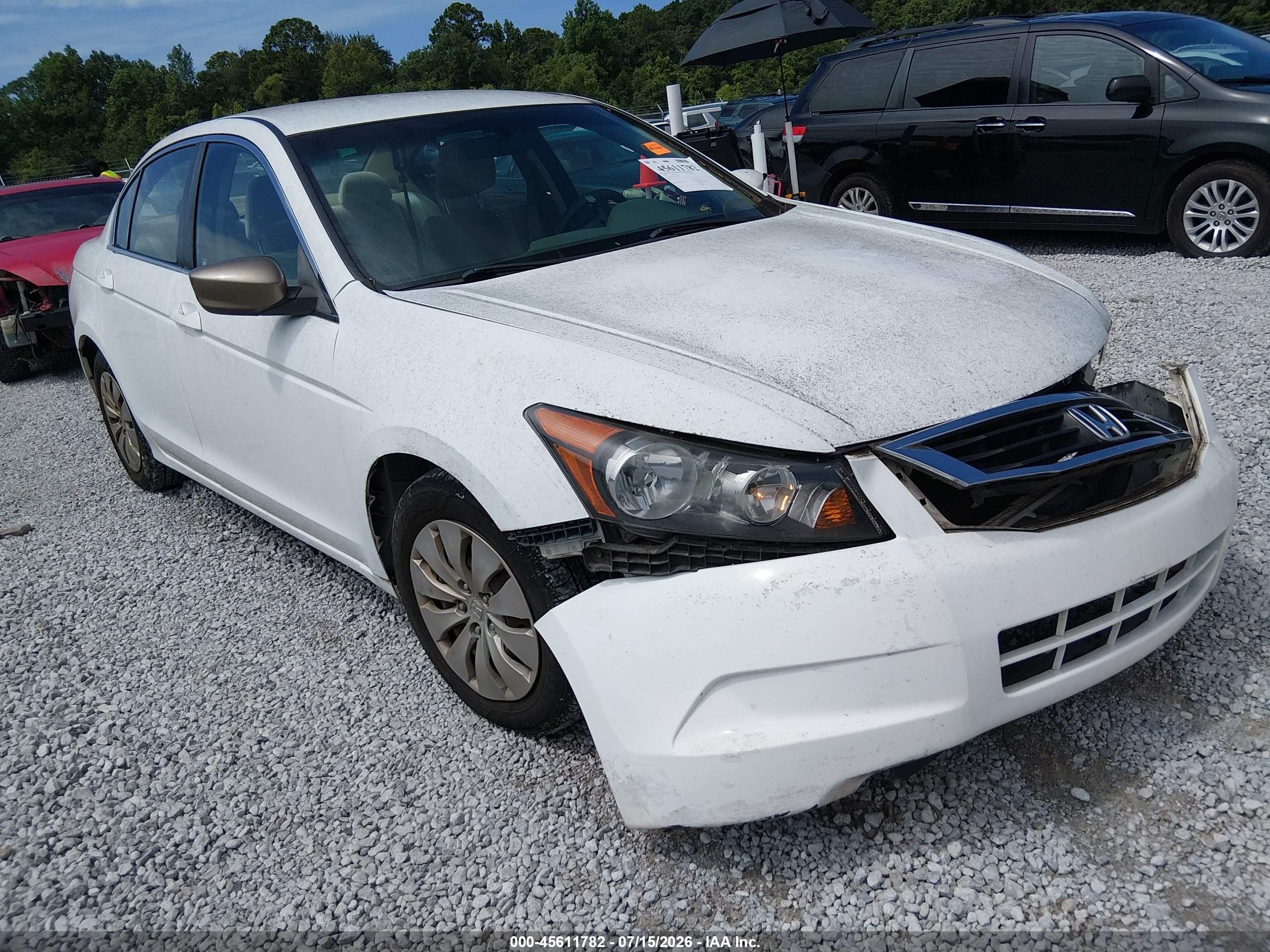 2010 Honda Accord 2.4 Lx White vin: 1HGCP2F38AA190231