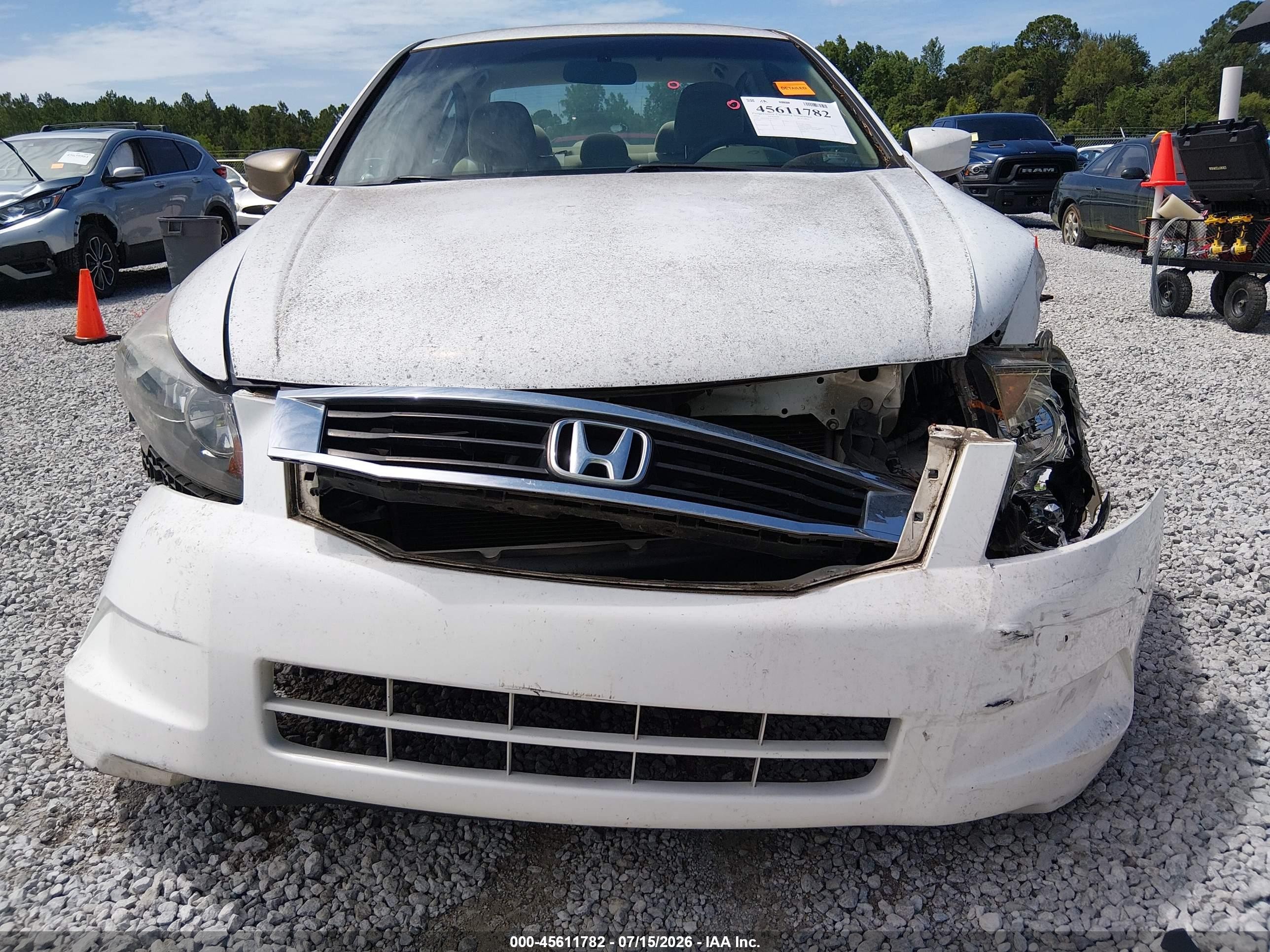 2010 Honda Accord 2.4 Lx White vin: 1HGCP2F38AA190231