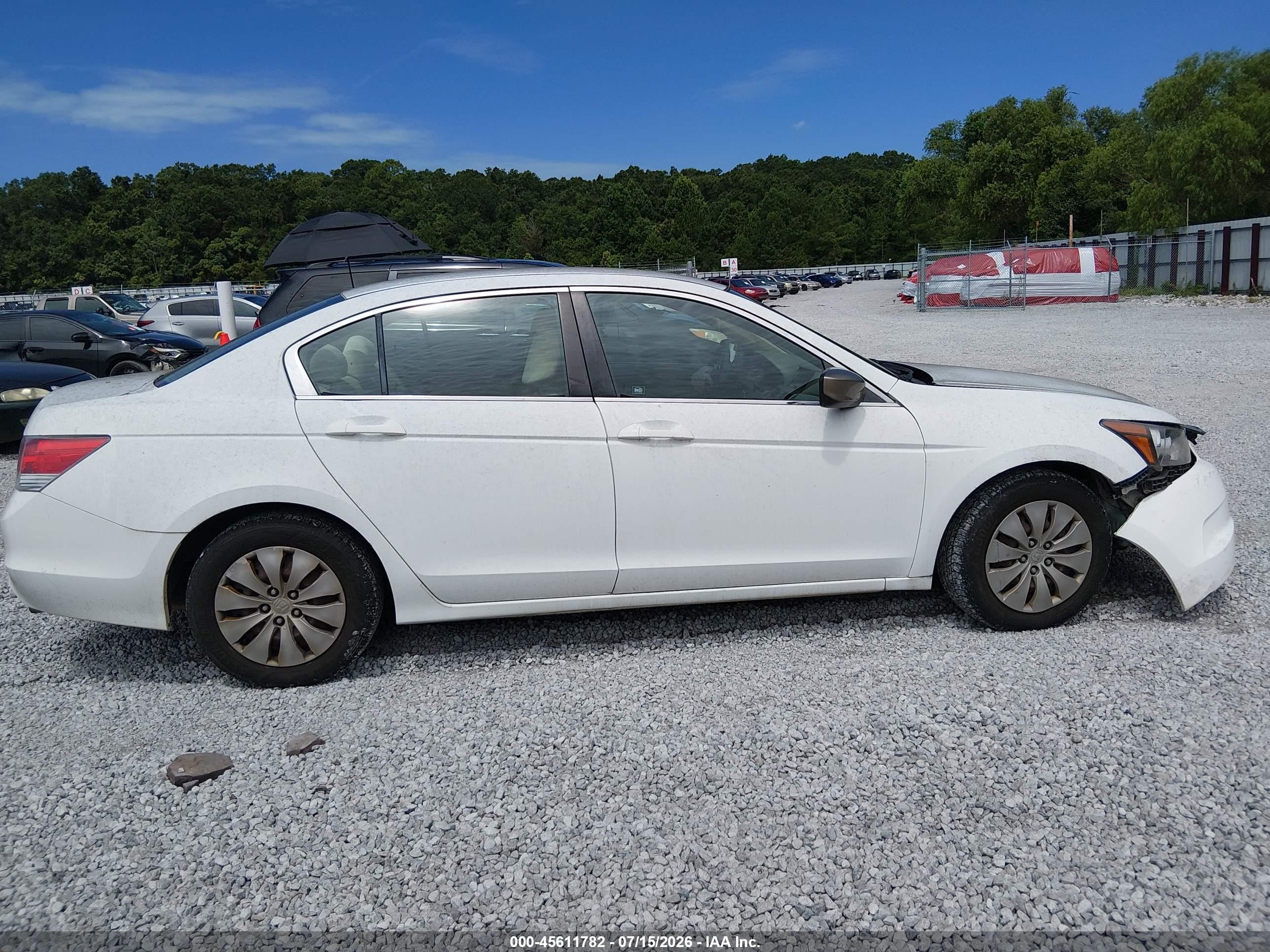 2010 Honda Accord 2.4 Lx White vin: 1HGCP2F38AA190231