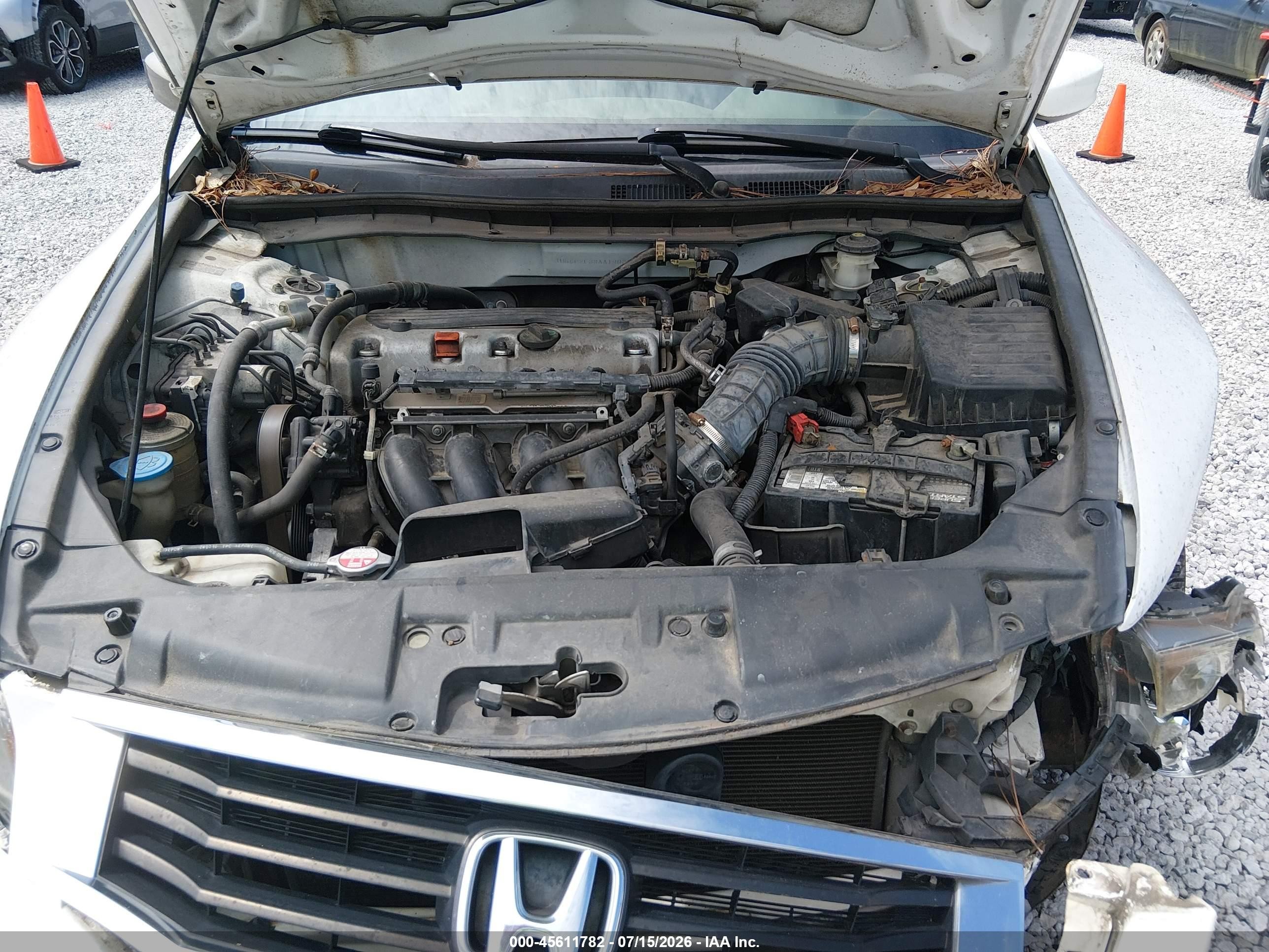 2010 Honda Accord 2.4 Lx White vin: 1HGCP2F38AA190231