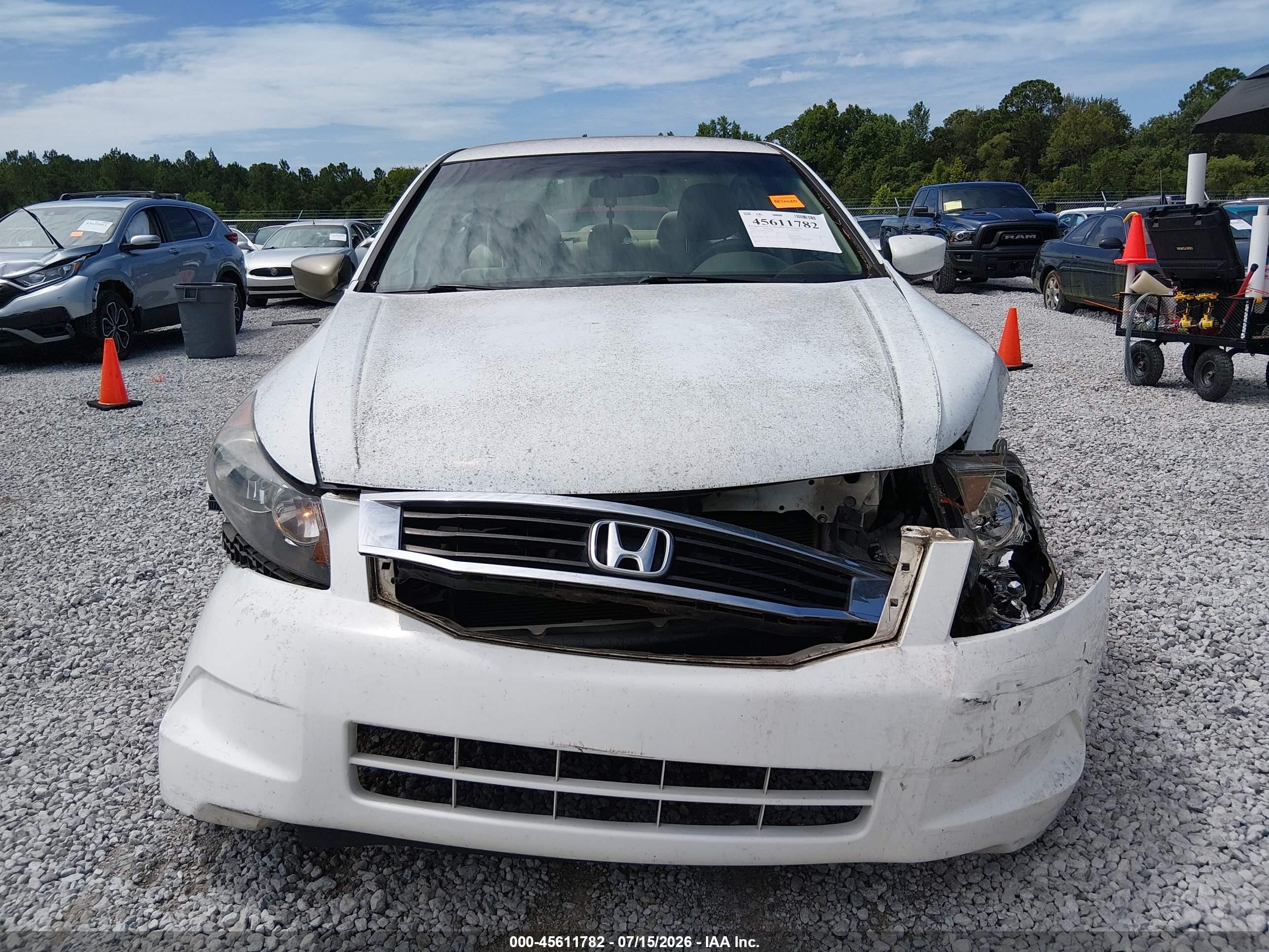 2010 Honda Accord 2.4 Lx White vin: 1HGCP2F38AA190231