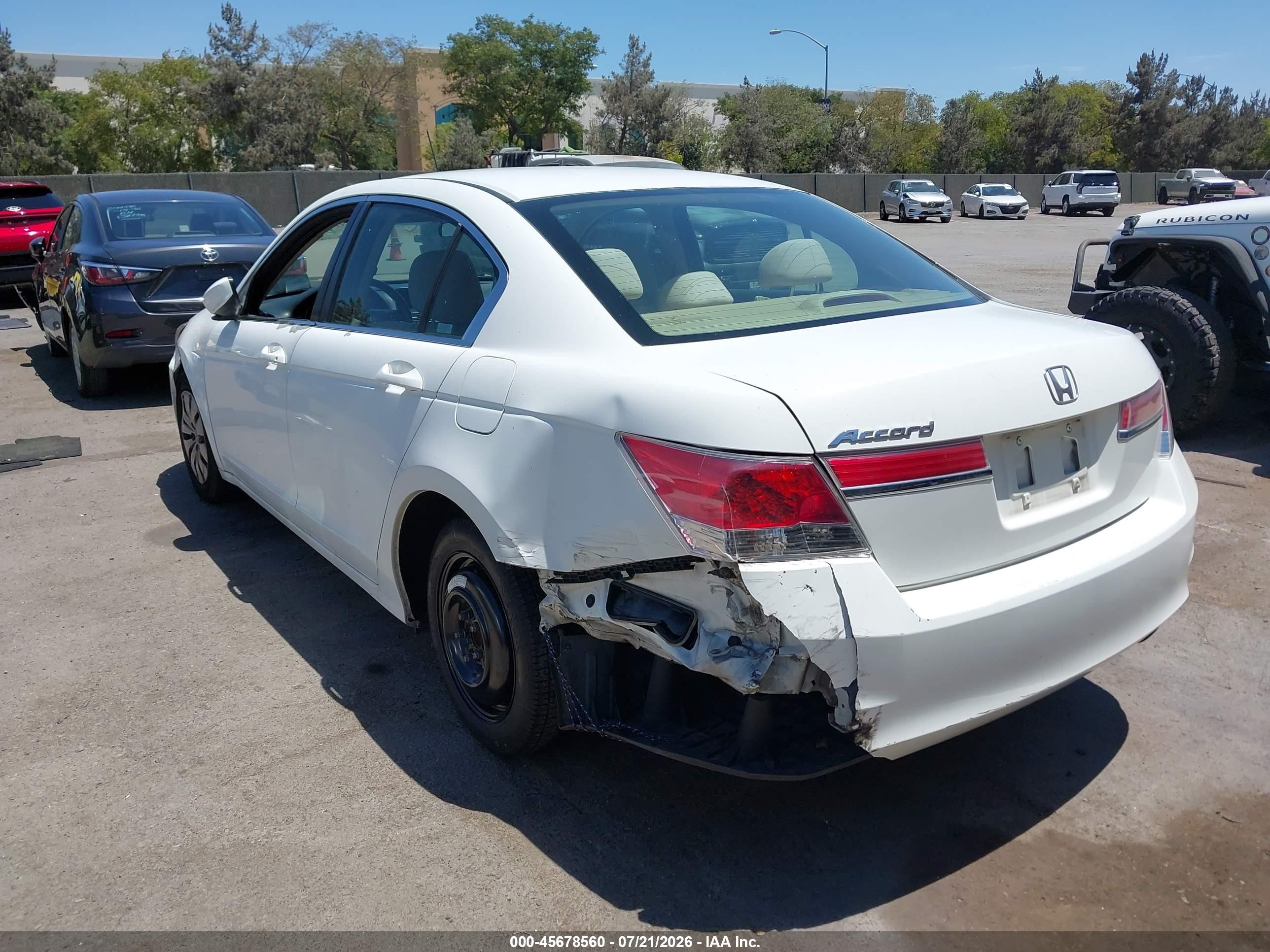 2011 Honda Accord 2.4 Lx Белый vin: 1HGCP2F38BA154251
