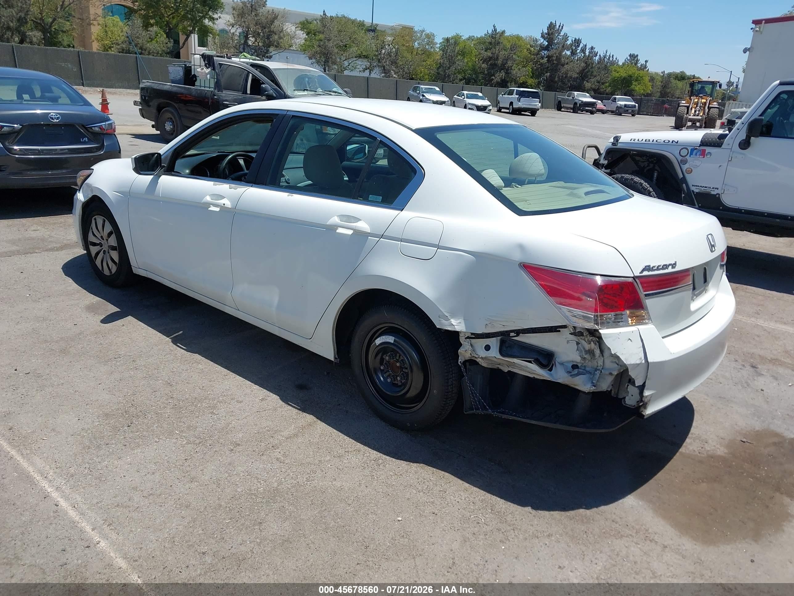 2011 Honda Accord 2.4 Lx Белый vin: 1HGCP2F38BA154251