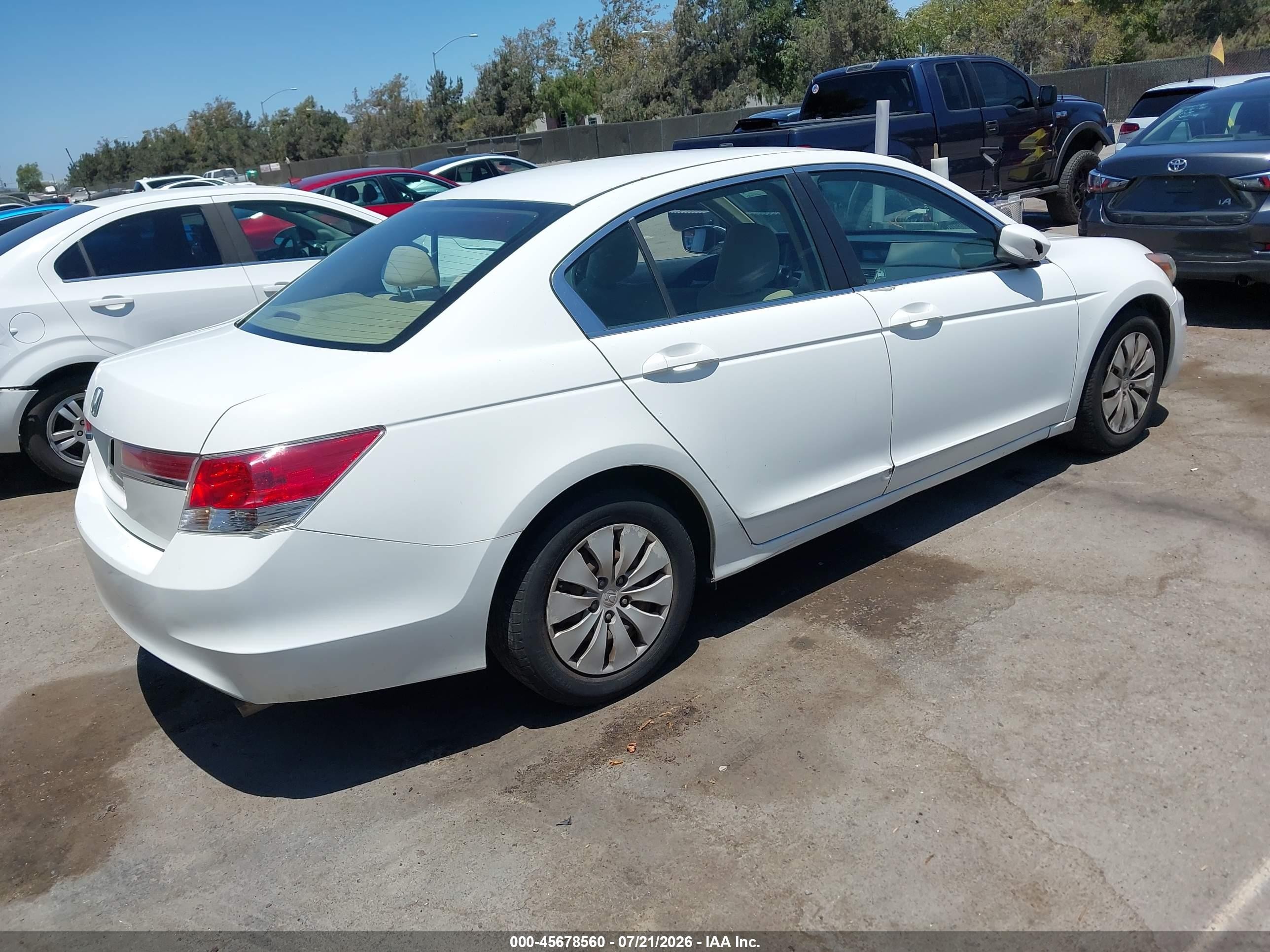 2011 Honda Accord 2.4 Lx Белый vin: 1HGCP2F38BA154251