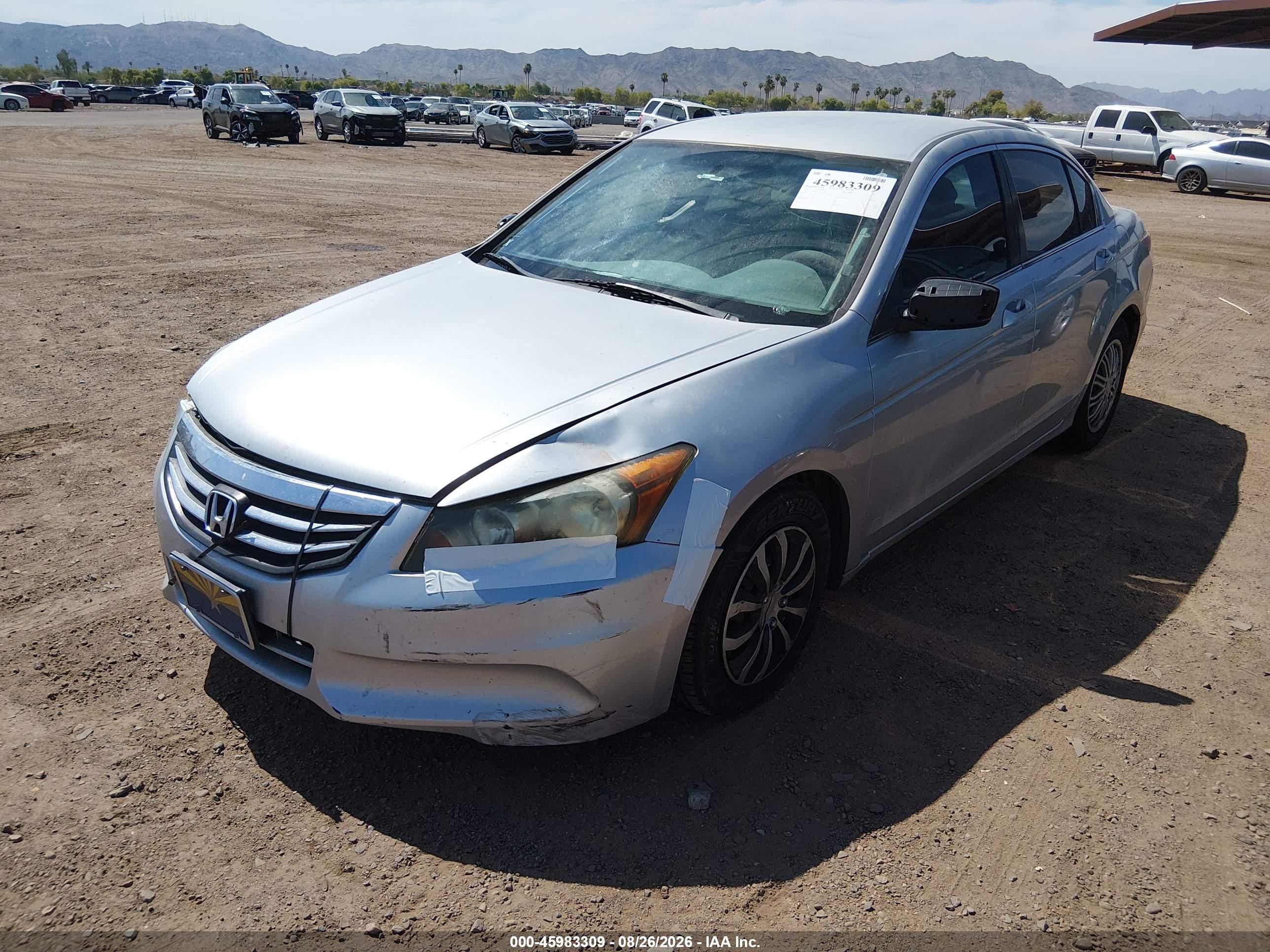 2012 Honda Accord 2.4 Lx Gray vin: 1HGCP2F38CA026450