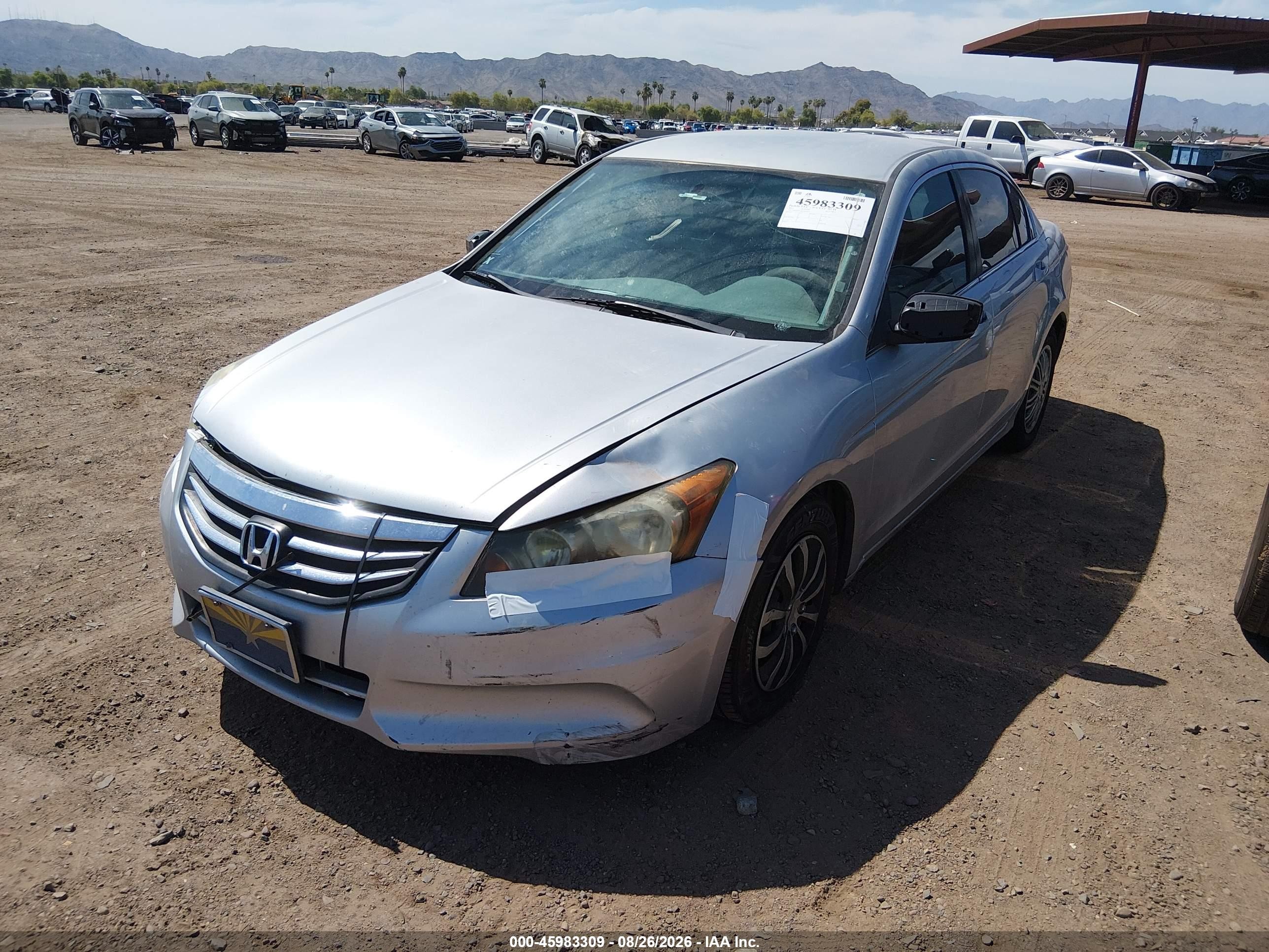 2012 Honda Accord 2.4 Lx Gray vin: 1HGCP2F38CA026450