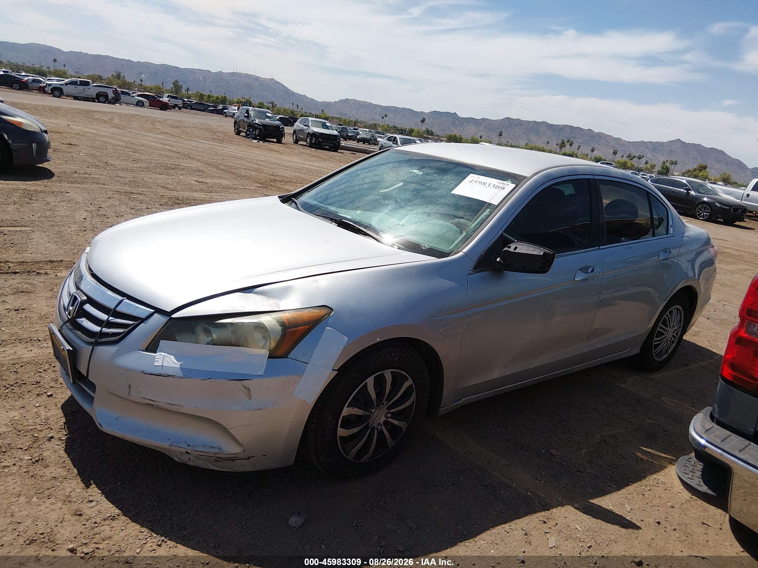 2012 Honda Accord 2.4 Lx Gray vin: 1HGCP2F38CA026450