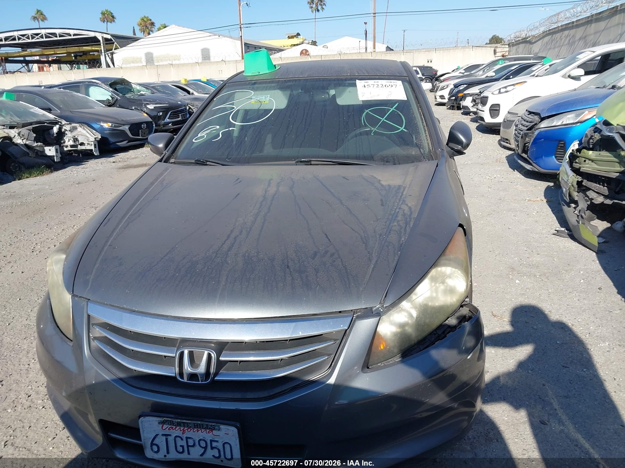 2012 Honda Accord Sdn Lx Gray vin: 1HGCP2F38CA049730