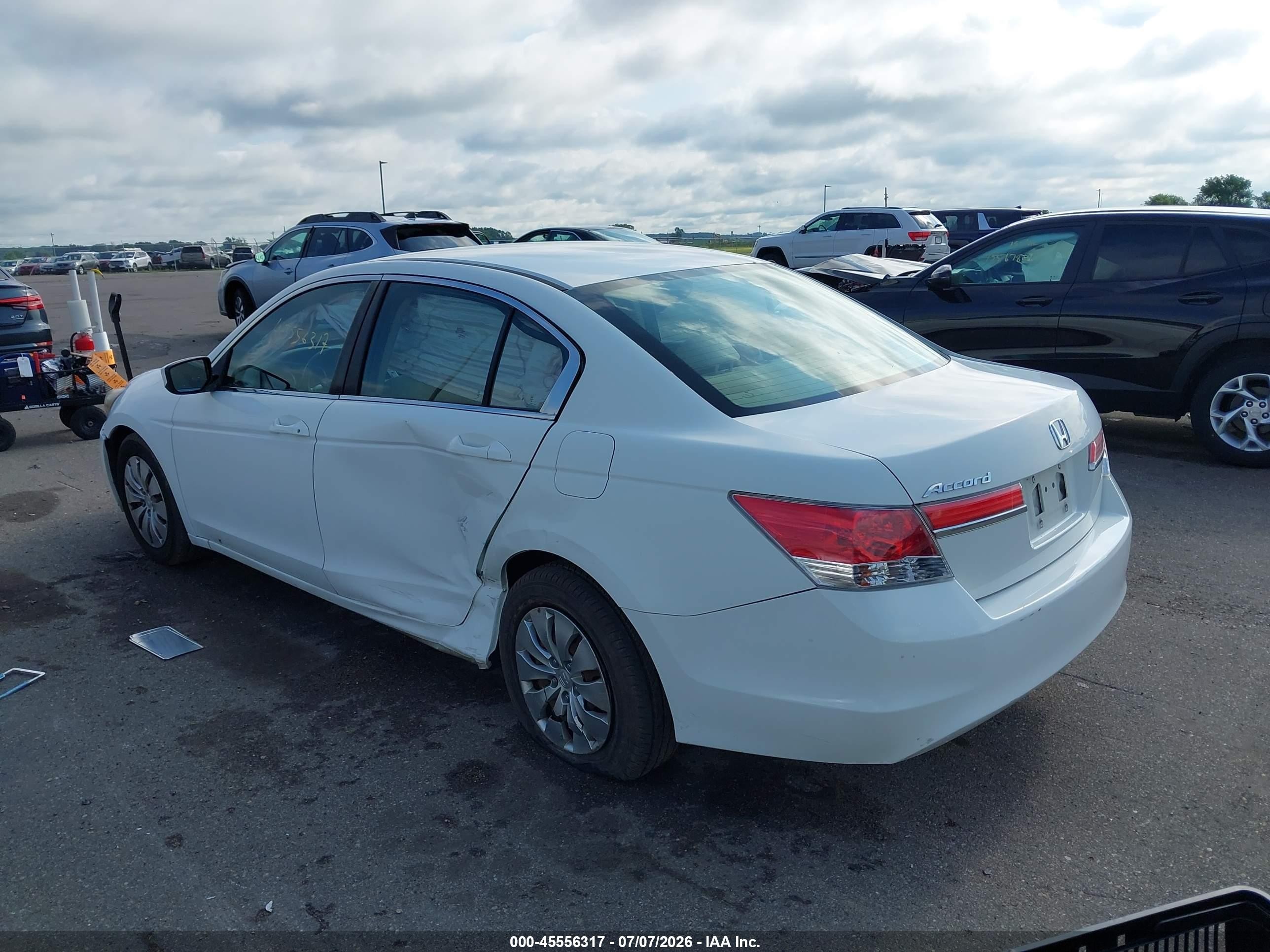 2012 Honda Accord 2.4 Lx White vin: 1HGCP2F38CA061909