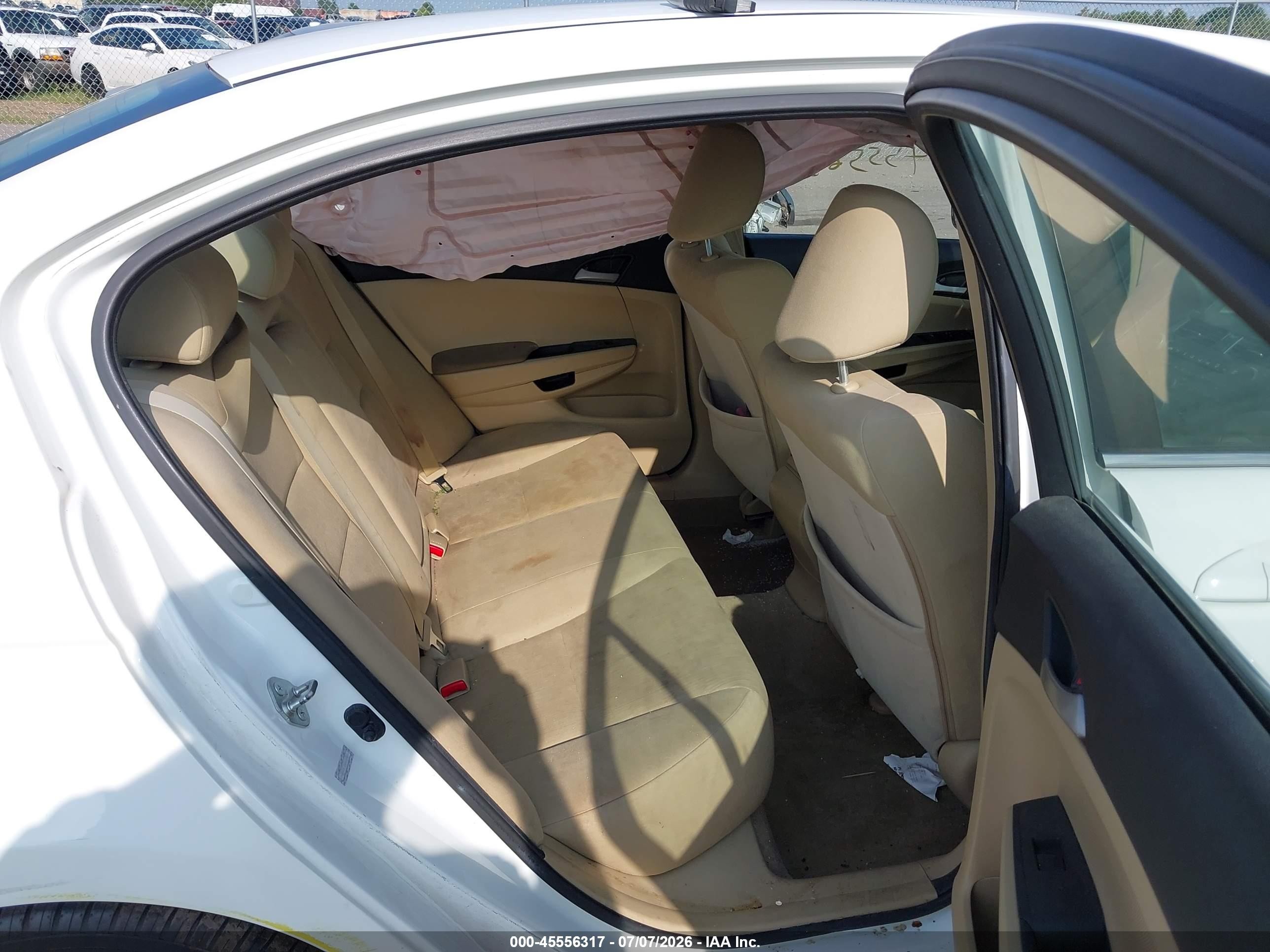 2012 Honda Accord 2.4 Lx White vin: 1HGCP2F38CA061909