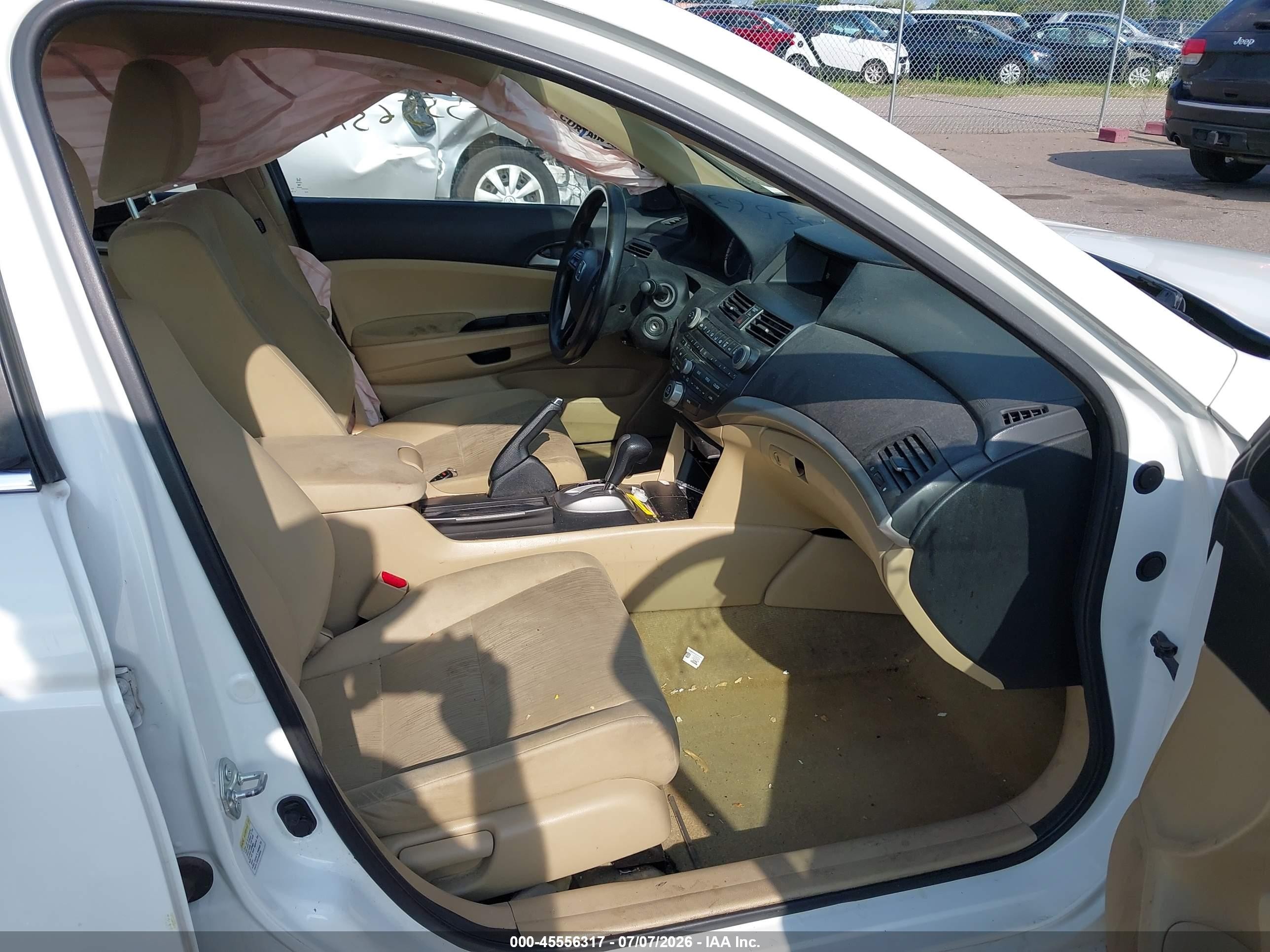 2012 Honda Accord 2.4 Lx White vin: 1HGCP2F38CA061909